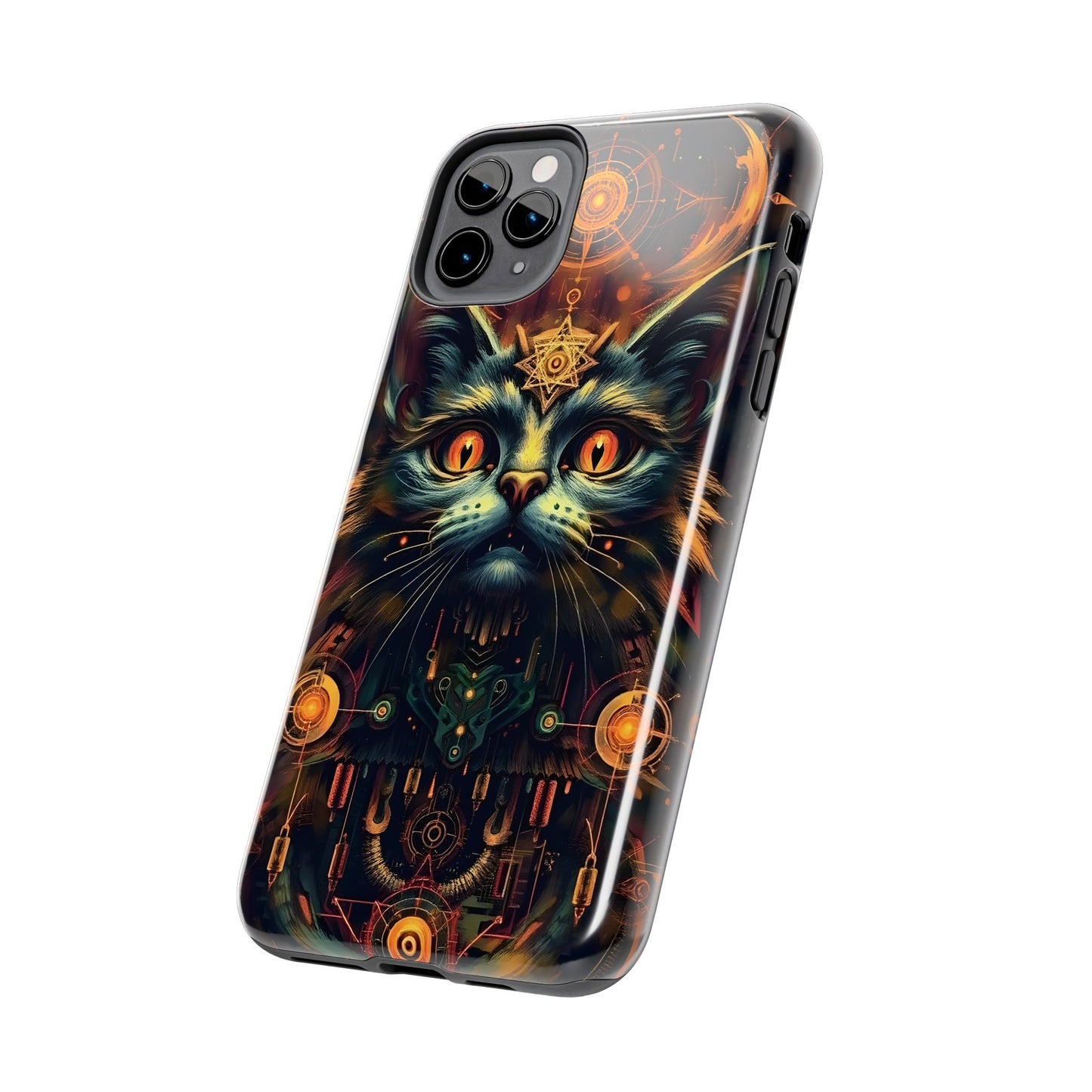 Mystical Cat Queen Tough Phone Case – Unique Protection for Cat Lovers - for iPhone