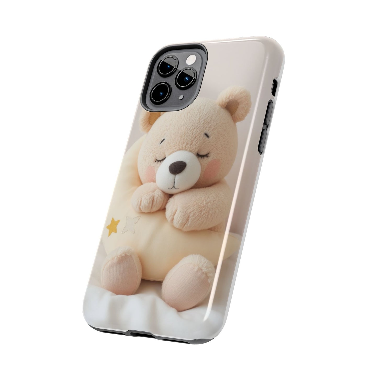 Cute Bear Tough Phone Case - Adorable Baby Animal Design for Kids & Adults