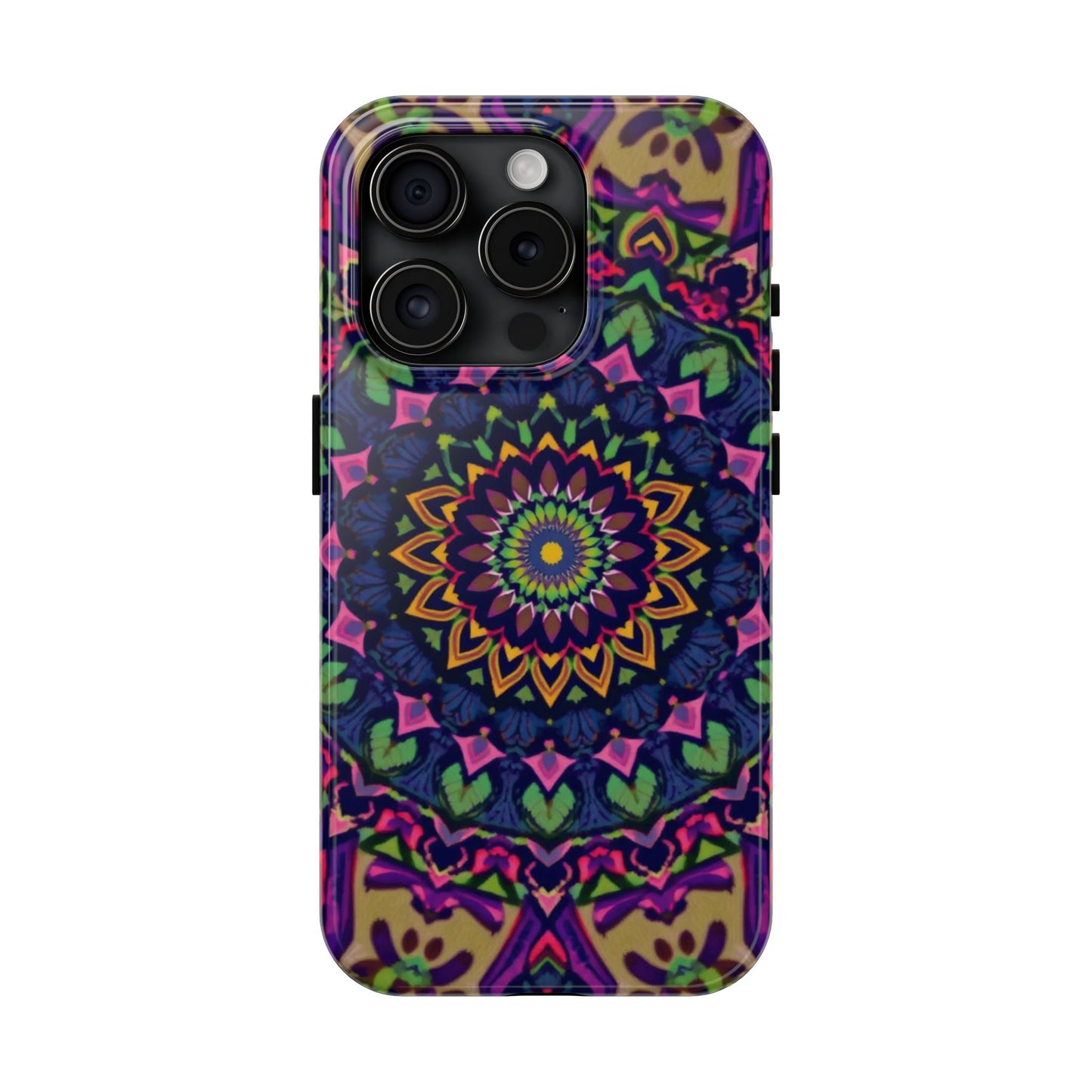 Vibrant Mandala Tough Phone Case - Colorful, Purple Fusion, Durable Protection for Your Device - for iPhone
