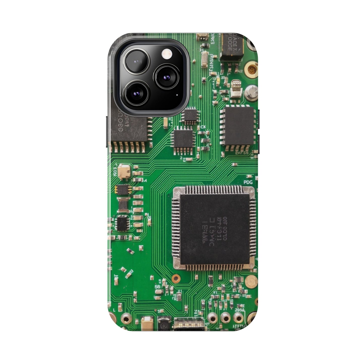 Circuit Board Tough Phone Case - Durable Tech Design