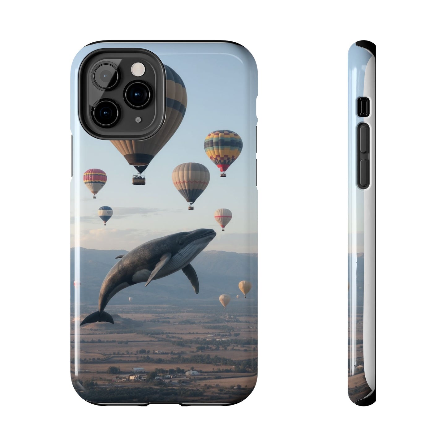 Whale Hot Air Balloon Tough Phone Case - Adventure & Nature Lovers