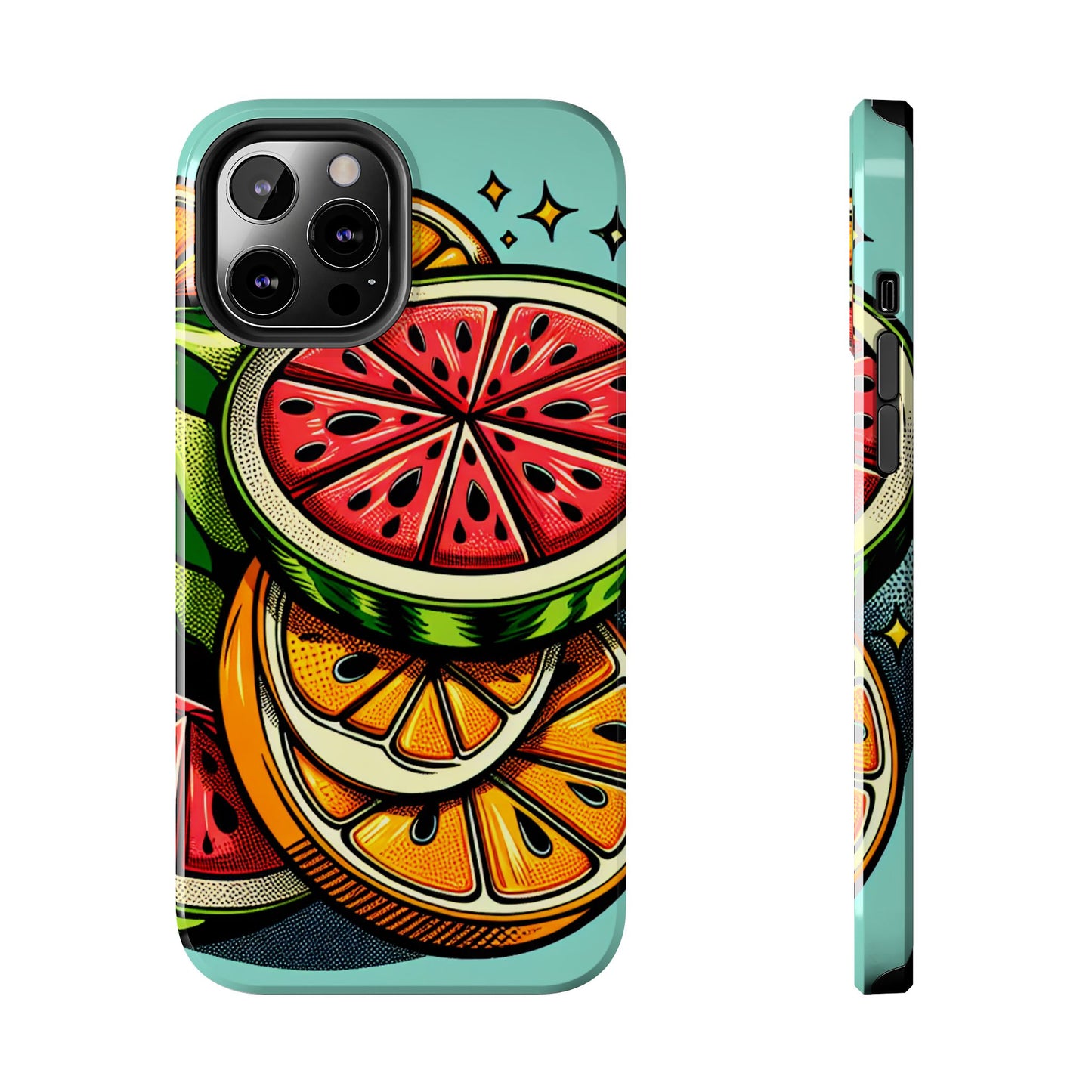 Vibrant Citrus Tough Phone Case - Fruit Slice Design - for iPhone
