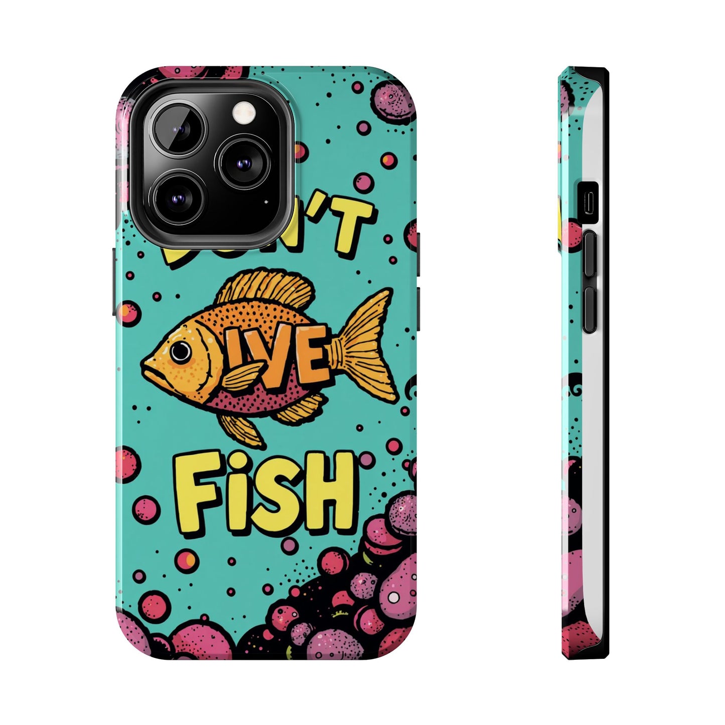 Catchy Fish-Themed Tough Phone Cases, Unique Gift for Fish Lovers, Durable Protection for Phones, Fun Aquatic Design, Ideal for Holidays