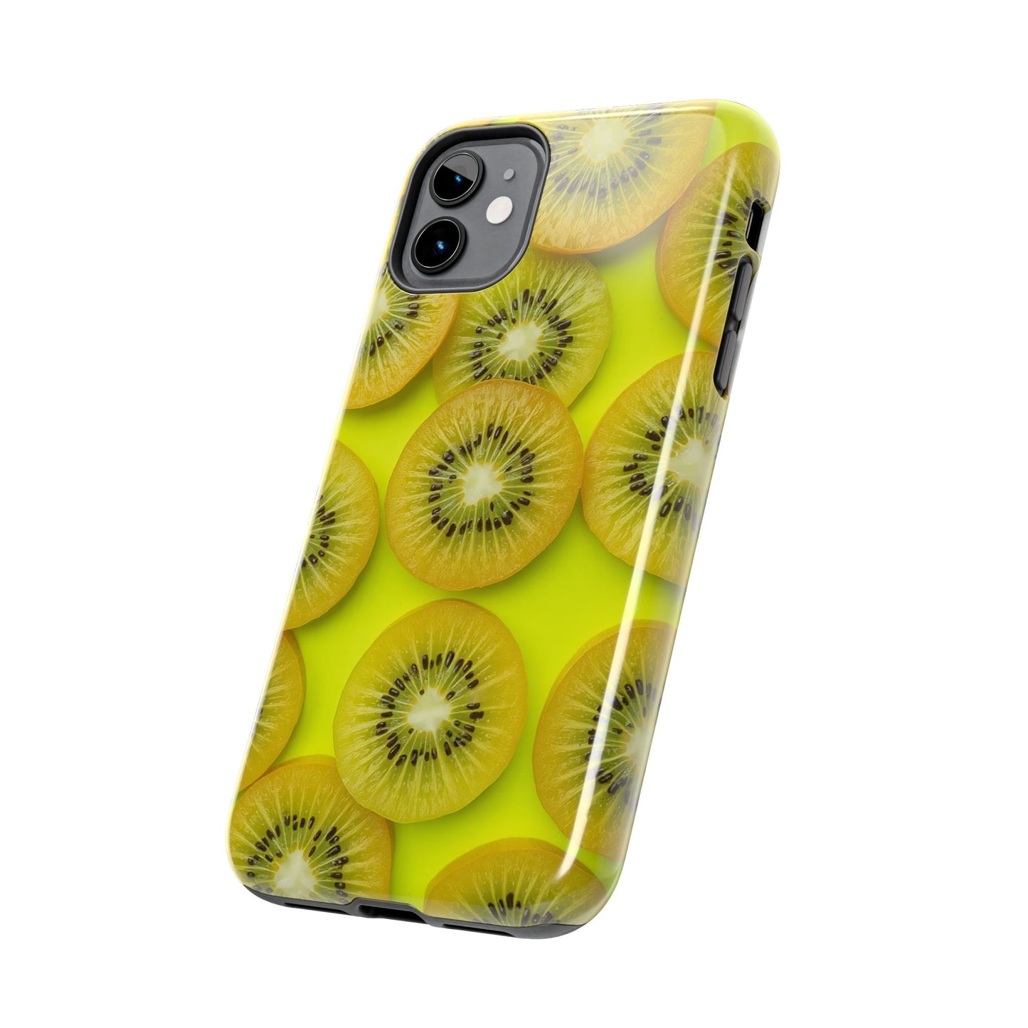 Vibrant Kiwi Tough Phone Case - Bright Yellow Design for Fruit Lovers