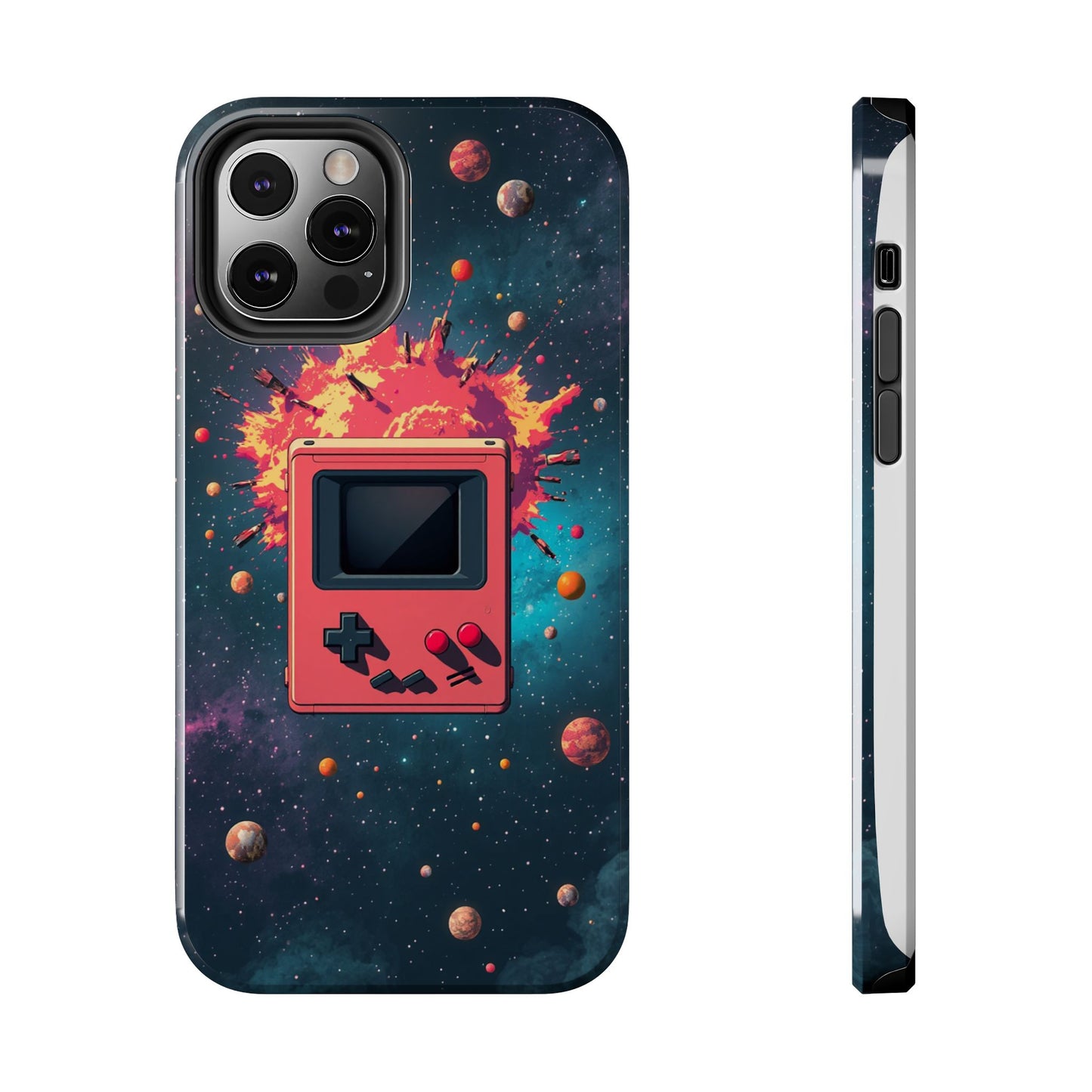 Retro Gaming Tough Phone Case - Space Adventure Design