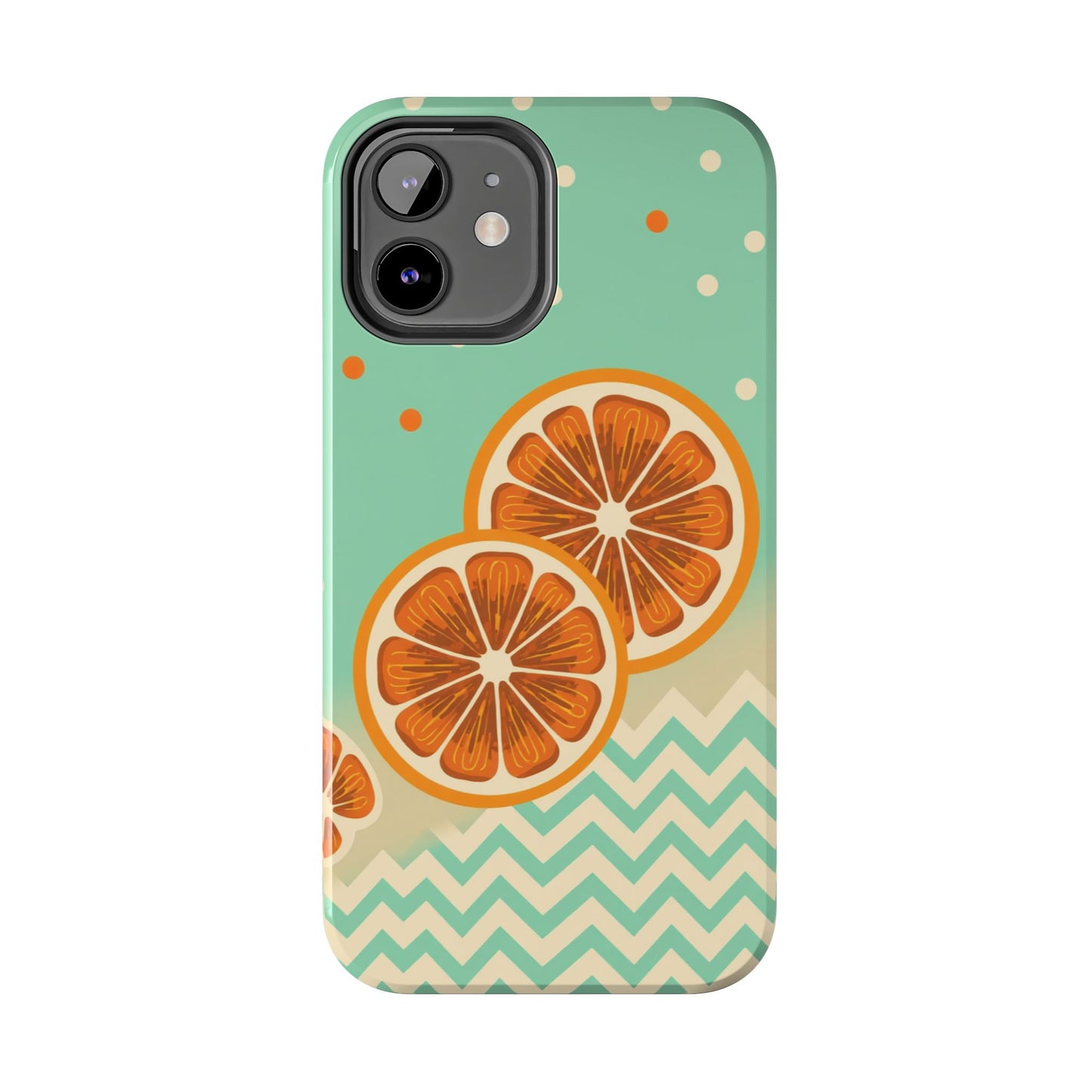 Citrus Vibe Tough Phone Case - Fun Orange Slice Design