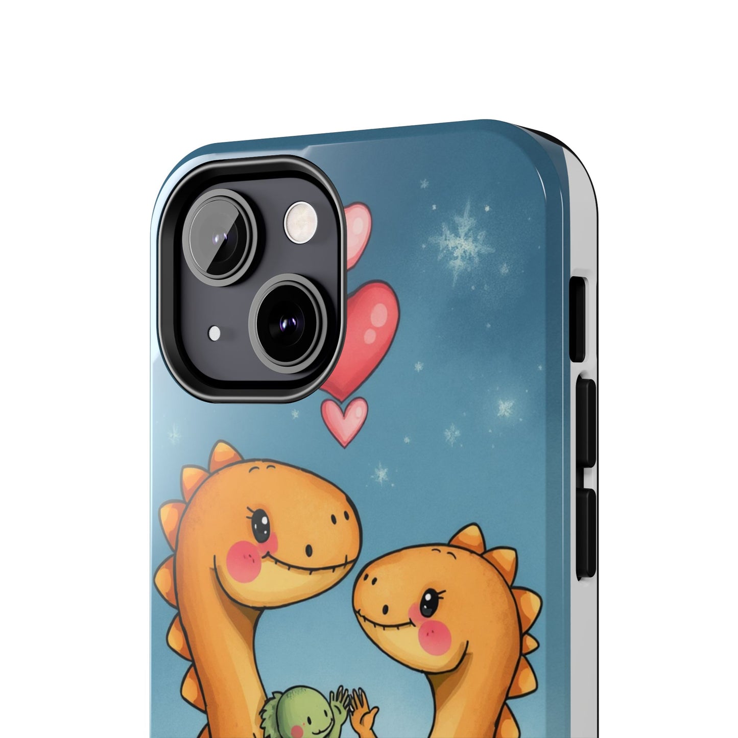 Dino Love Tough Phone Case - Cute & Durable Design for Kids & Parents