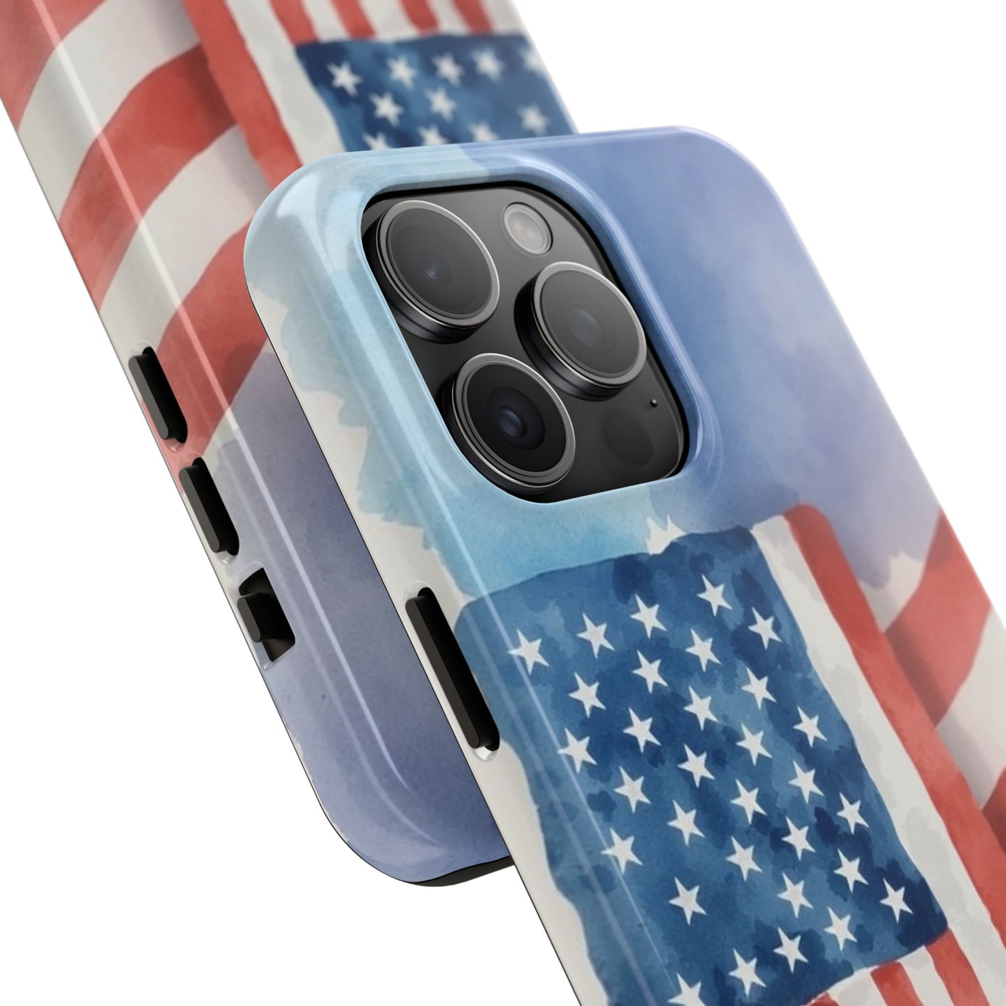 Abstract Watercolor American Flag Design - Tough Phone Case - for iPhone