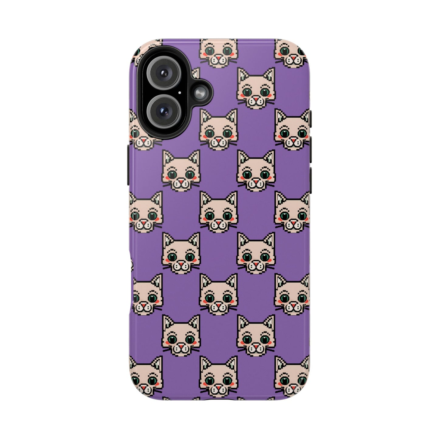 Cute Pixel Cat Tough Phone Case – Fun and Durable Protection for Cat Lovers - for iPhone