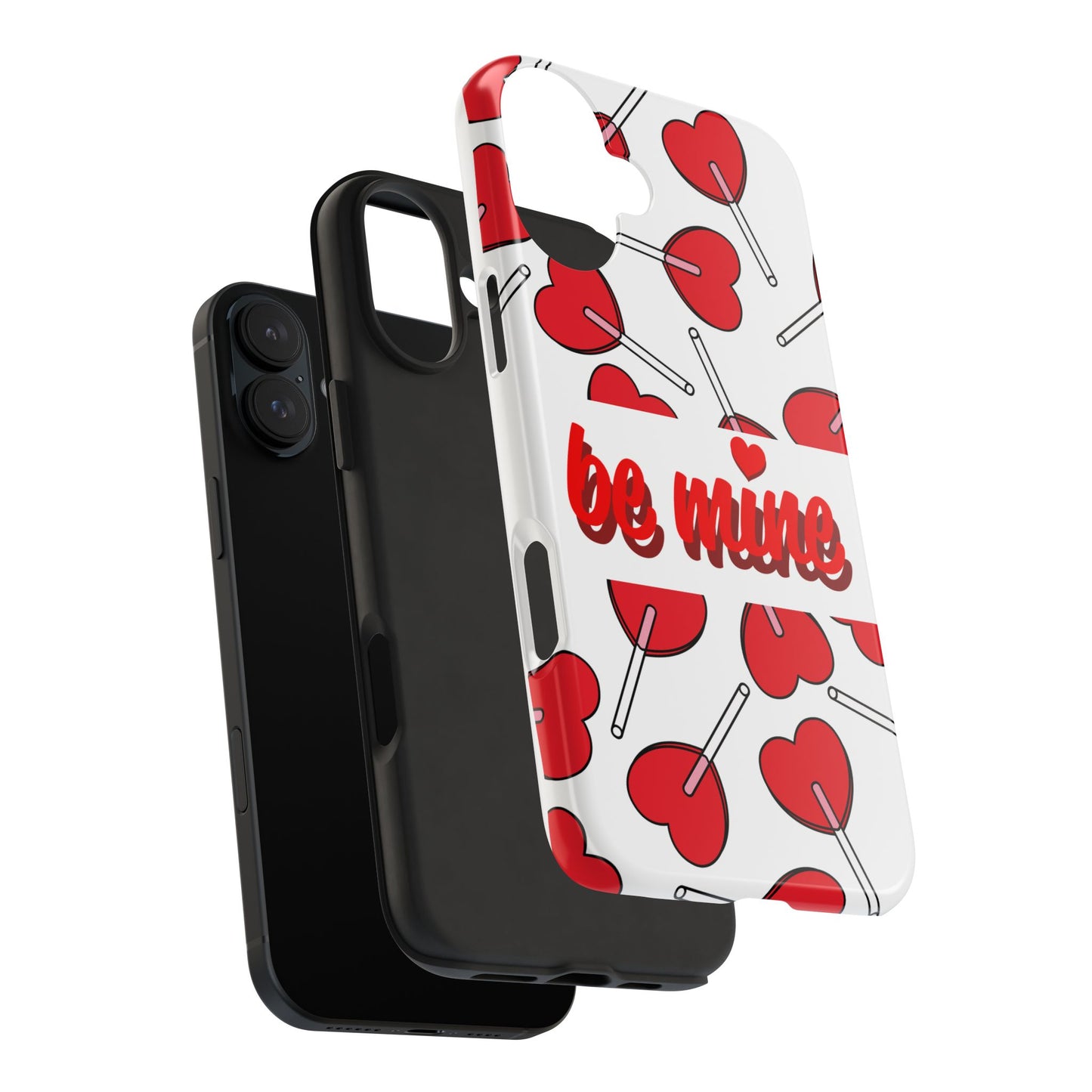 Be Mine Heart Pattern Tough Phone Case - Love Gift - for iPhone