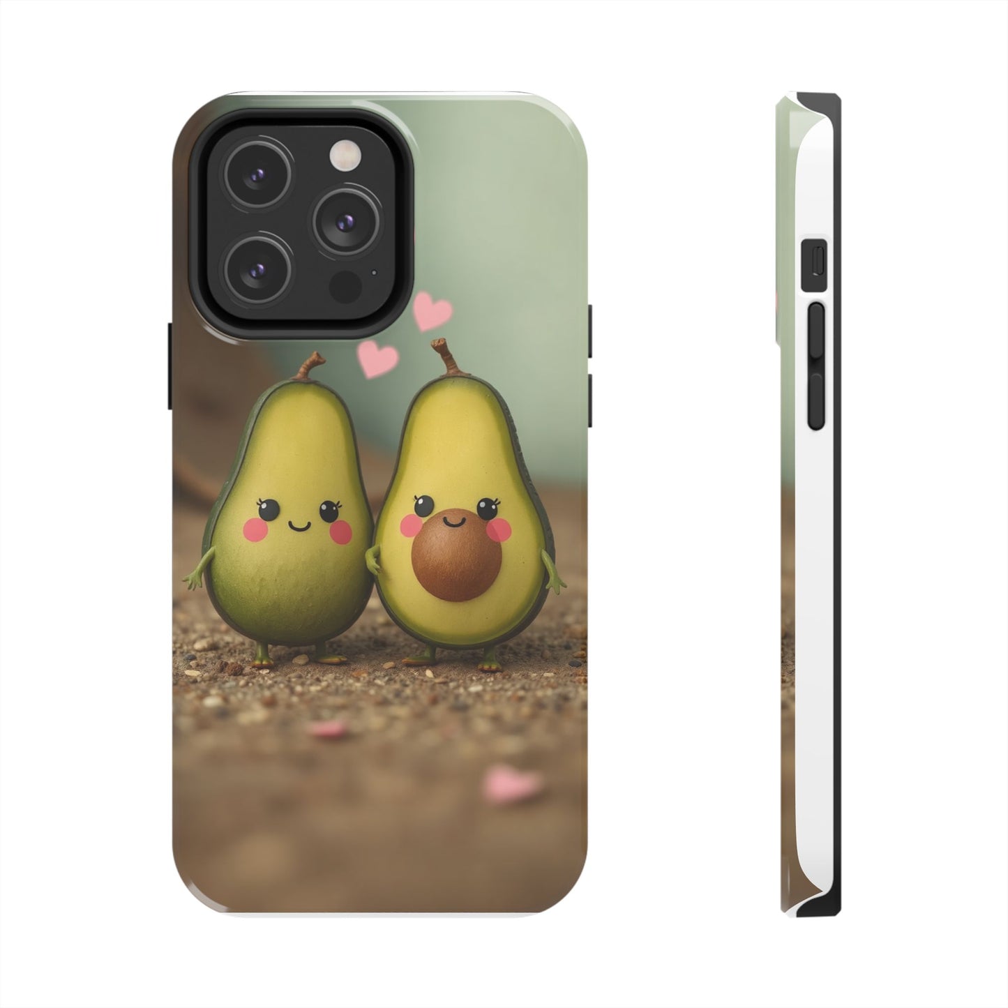 Cute Avocado Phone Case, Funny Tough Case, Quirky Phone Accessory, Gifts for Foodies, Valentine's Day Present