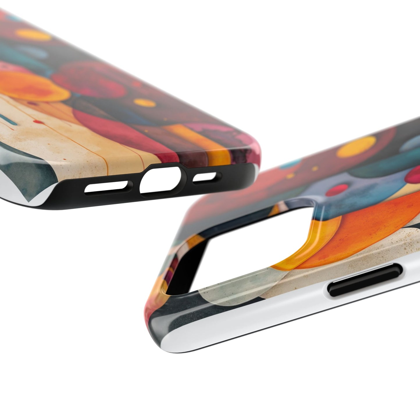 Artistic Tough Phone Cases - Colorful Abstract Design for Trendy Protection - for iPhone