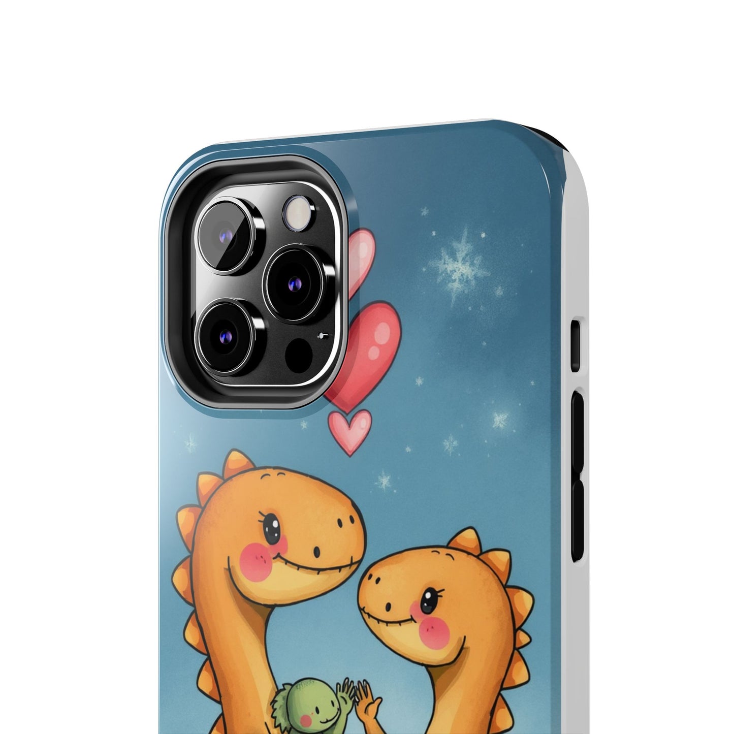 Dino Love Tough Phone Case - Cute & Durable Design for Kids & Parents