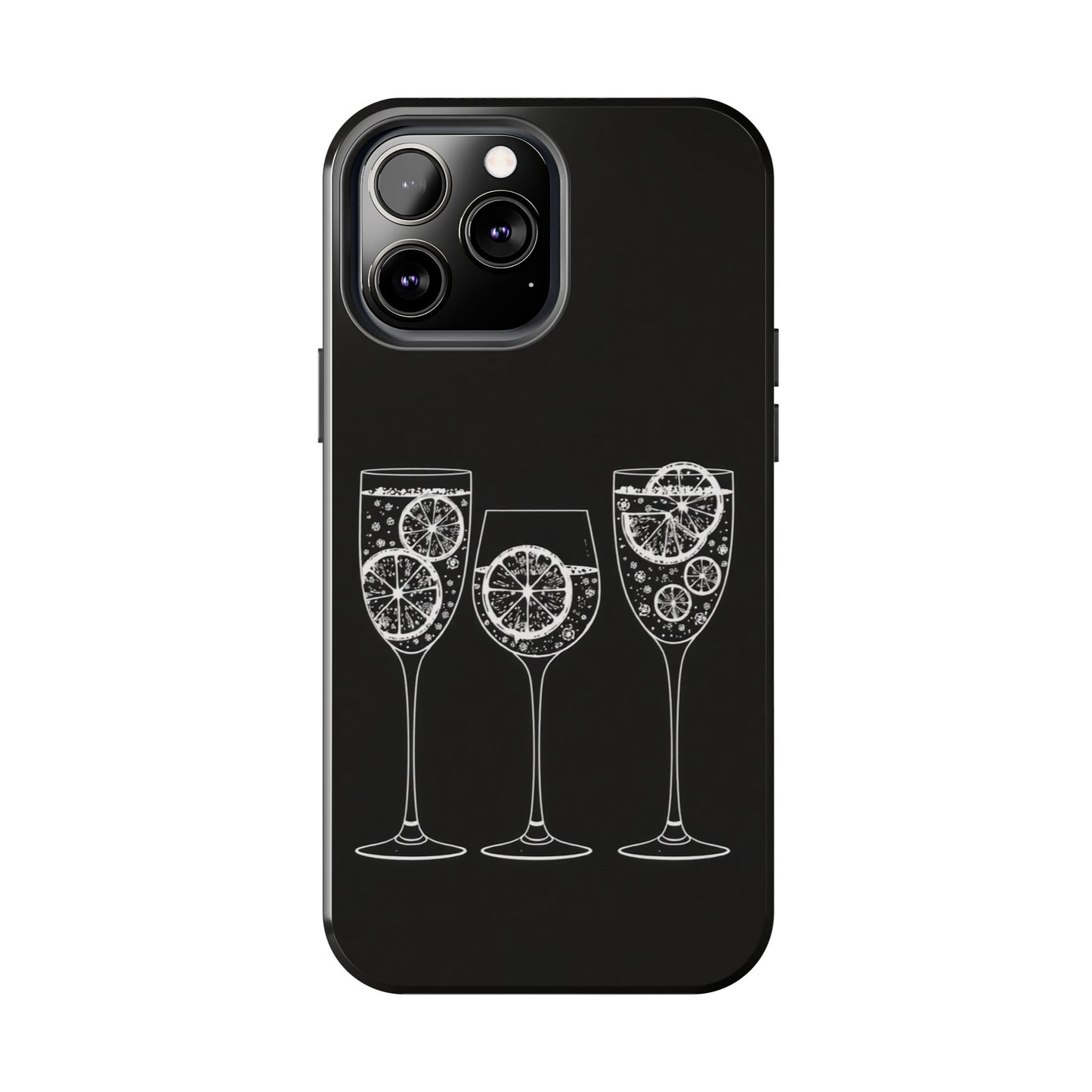 Stylish Tough Phone Cases with Citrus Glass Design, Protective Cases for Parties, Summer Events, and Everyday Use