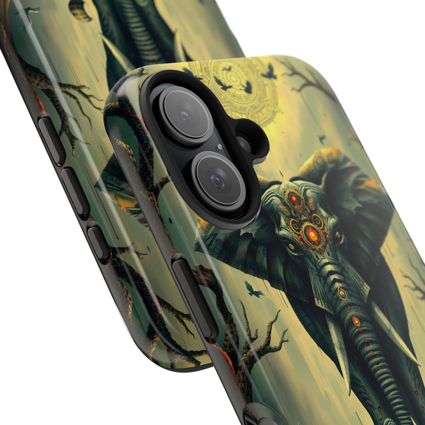 Mystical Forest Elephant Tough Phone Case | Vibrant Design for Nature Lovers - for iPhone
