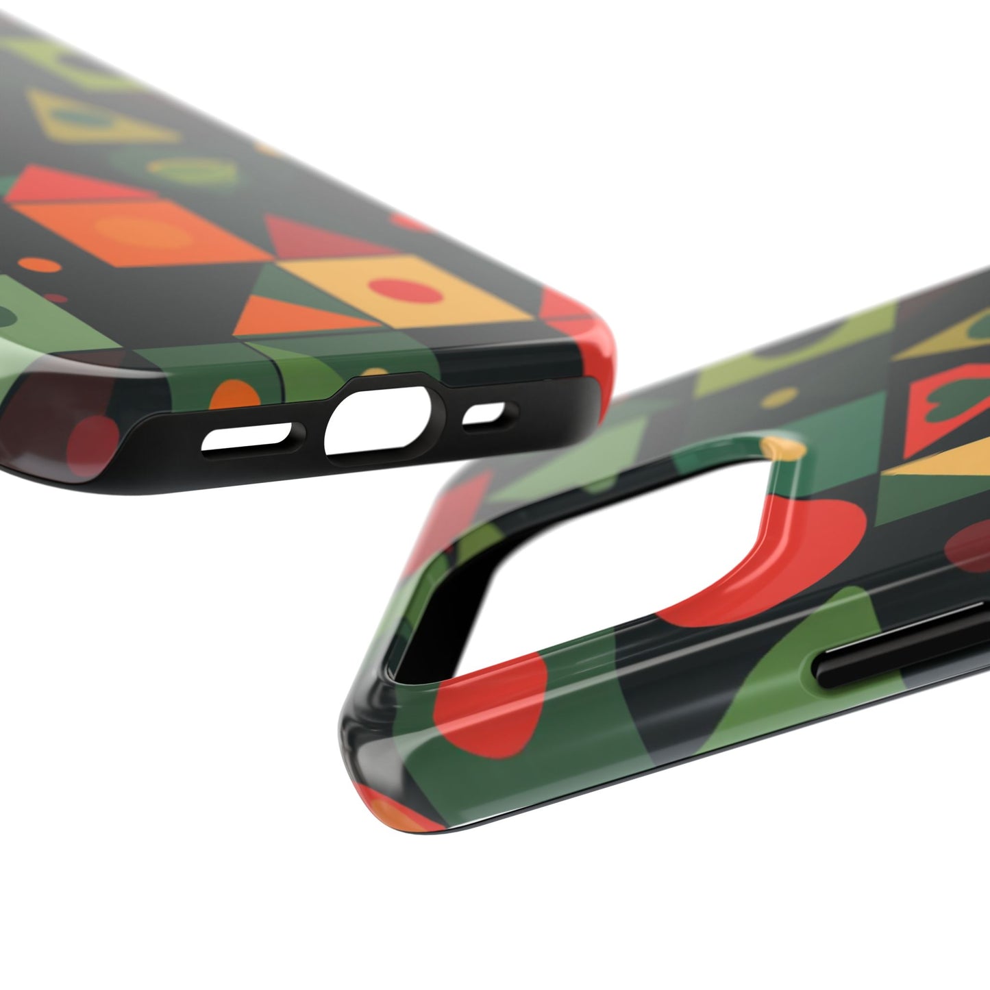 Vibrant Geometric Tough Phone Cases – Stylish Protection for Trendsetters - for iPhone