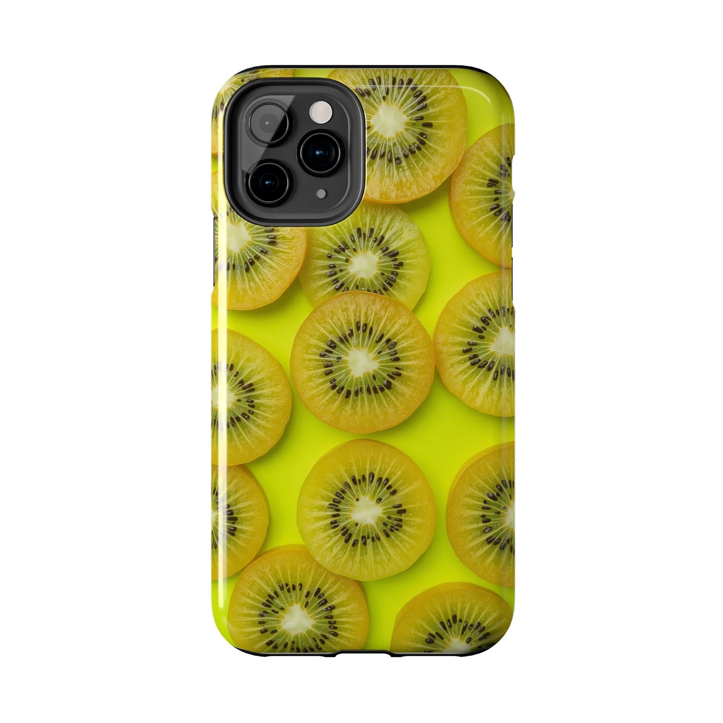 Vibrant Kiwi Tough Phone Case - Bright Yellow Design for Fruit Lovers