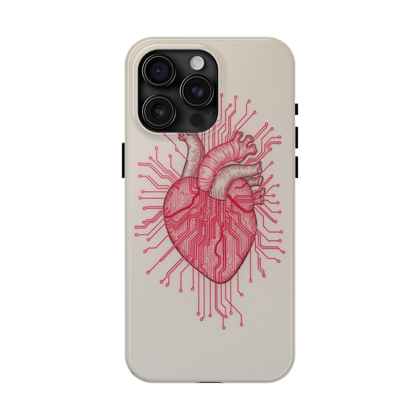Heart Circuit Tough Phone Case – Unique Tech-Inspired Design for Tech Lovers