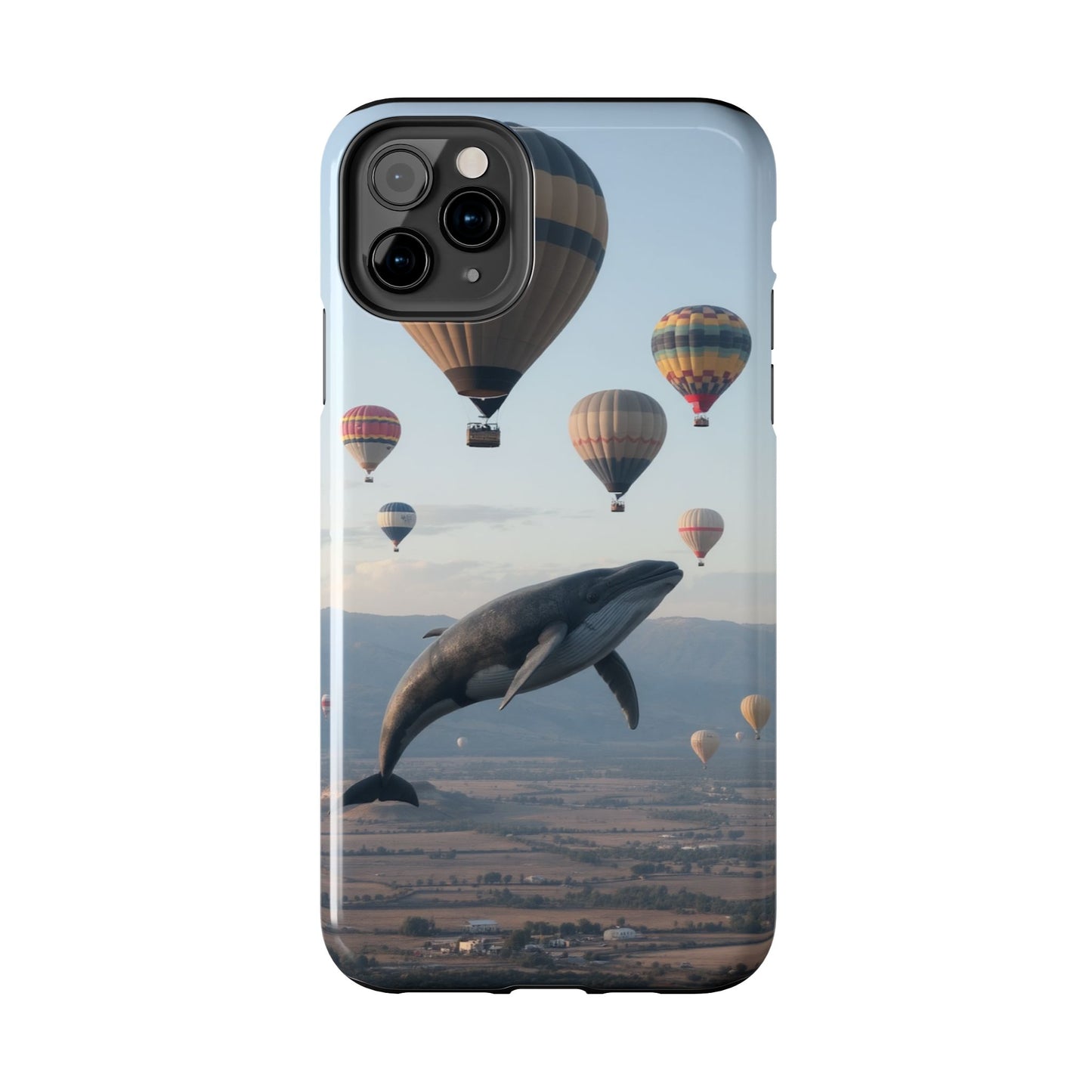 Whale Hot Air Balloon Tough Phone Case - Adventure & Nature Lovers