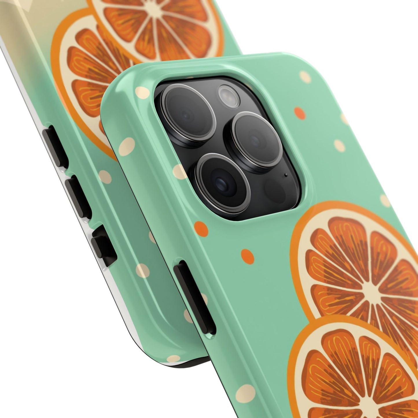 Citrus Vibe Tough Phone Case - Fun Orange Slice Design