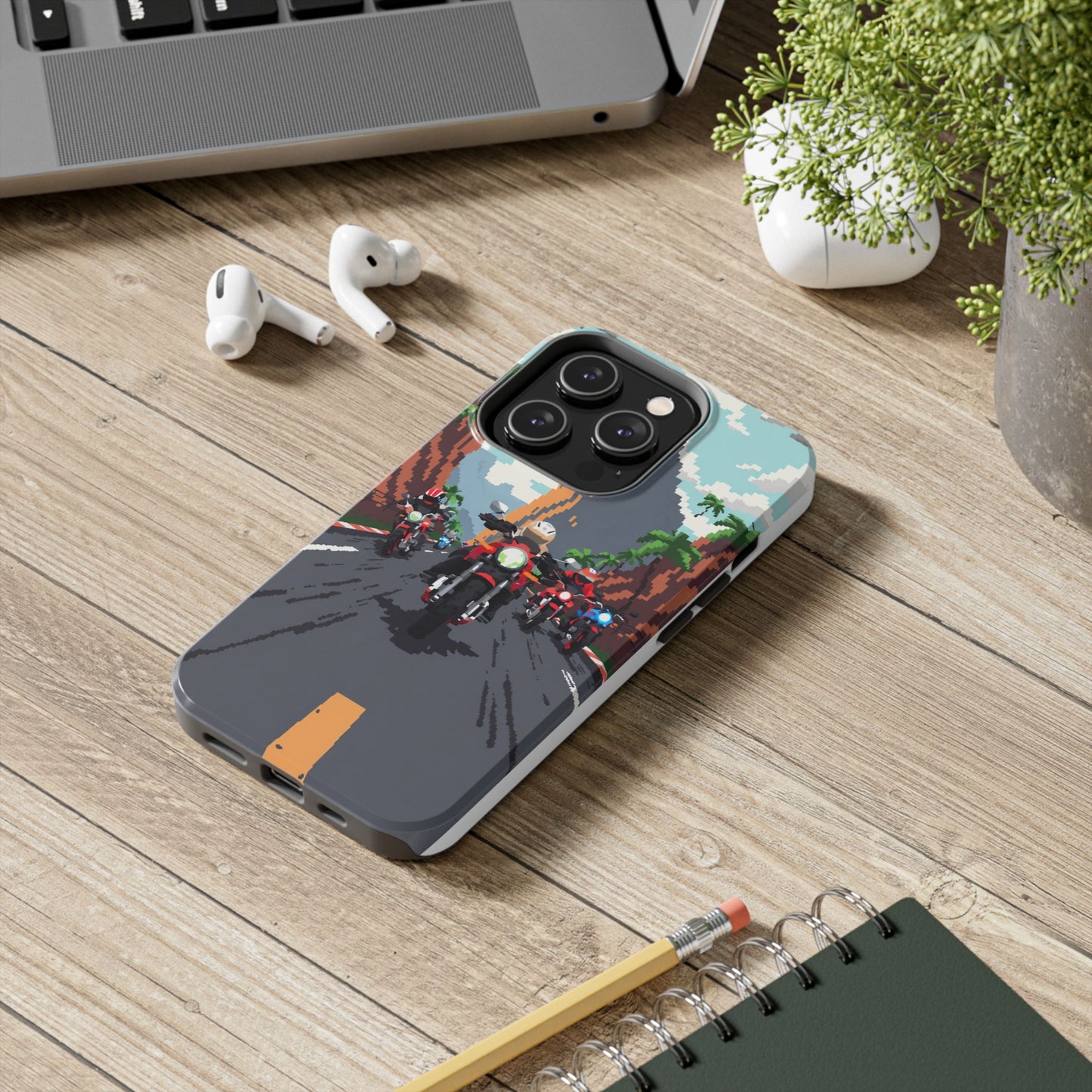 Retro Biker Tough Phone Case - Perfect for Motorcycle Lovers