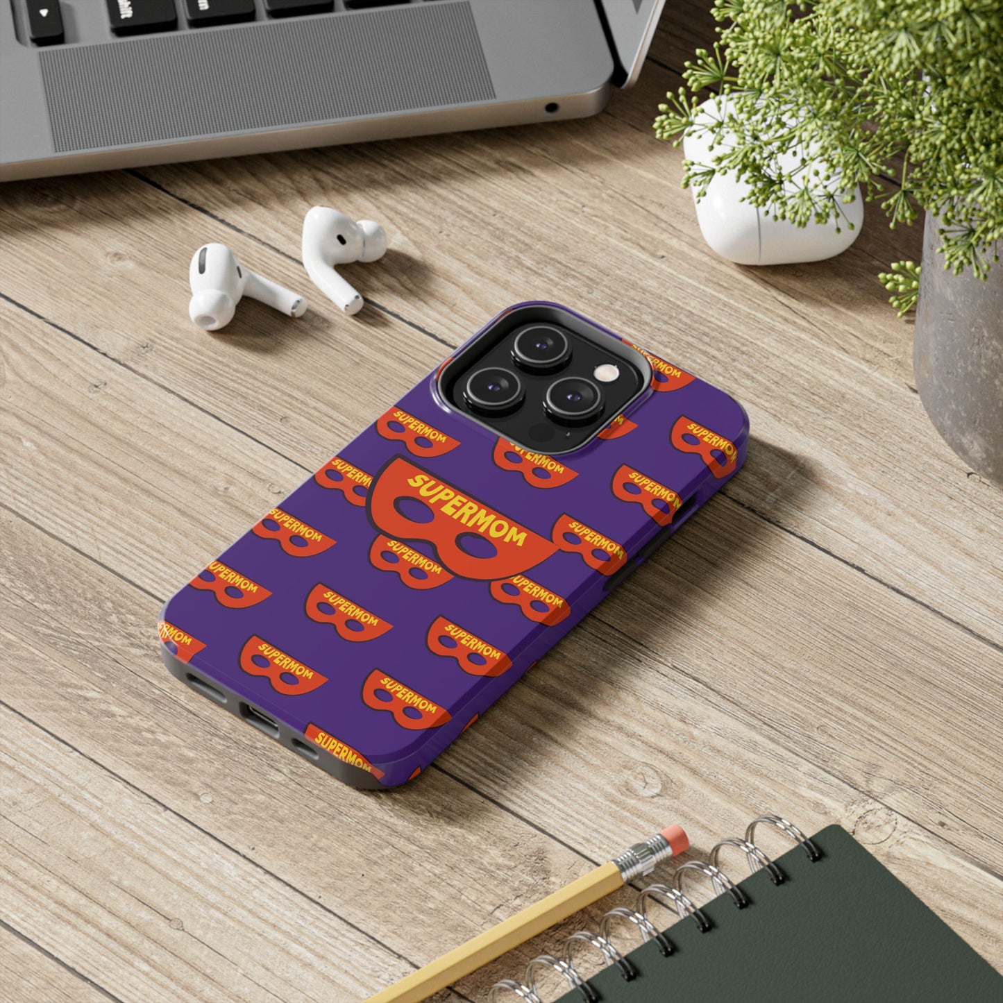Supermom Tough Phone Case - Durable Protection with Fun Design - for iPhone