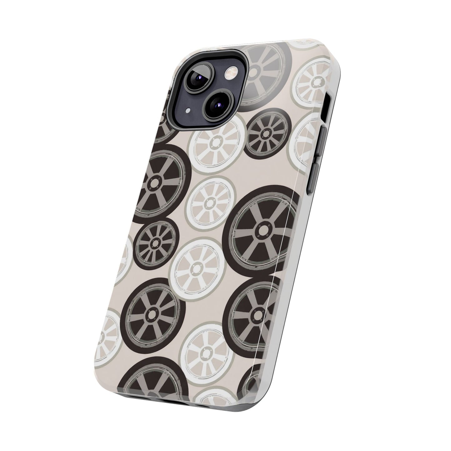 Racing Wheel Design Tough Phone Case – Durable Protection for Automotive Enthusiasts