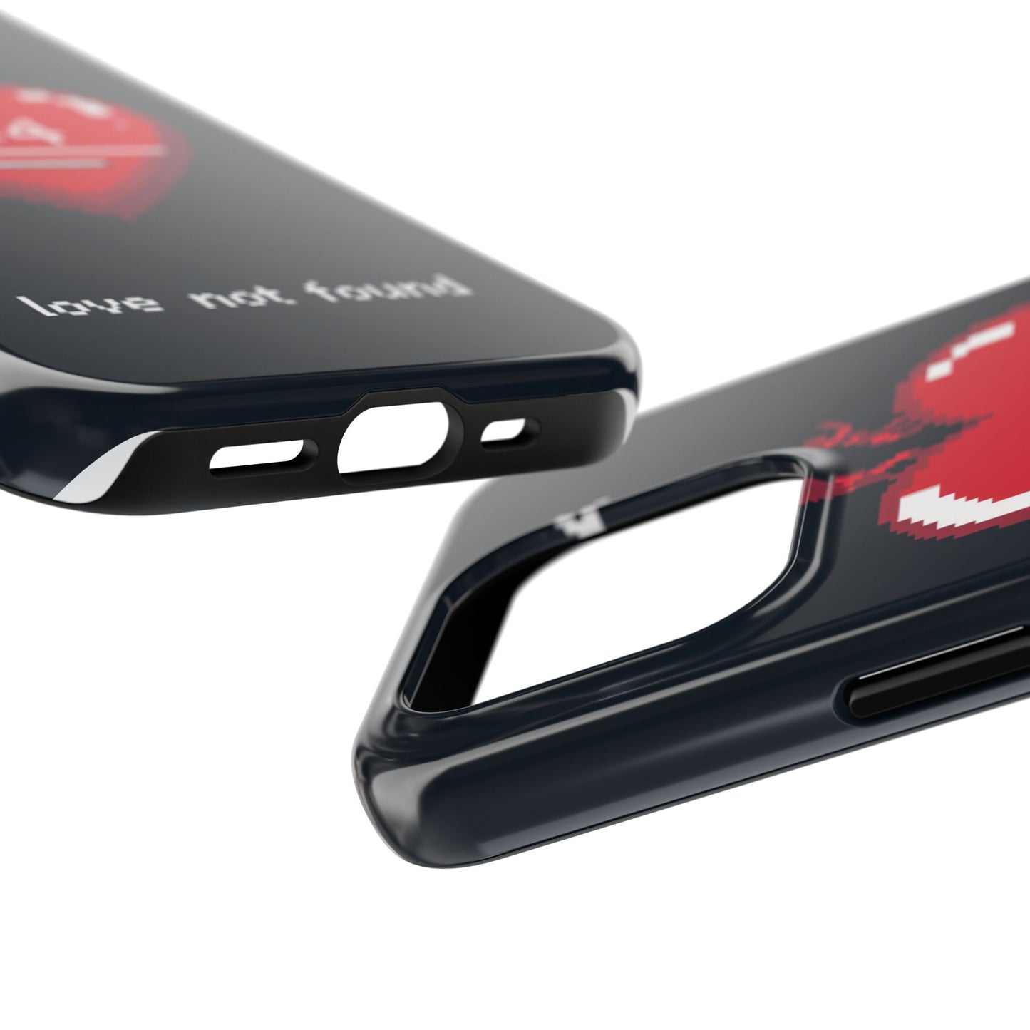 Vintage Pixel Heart Tough Phone Case - "404 Love Not Found" Design