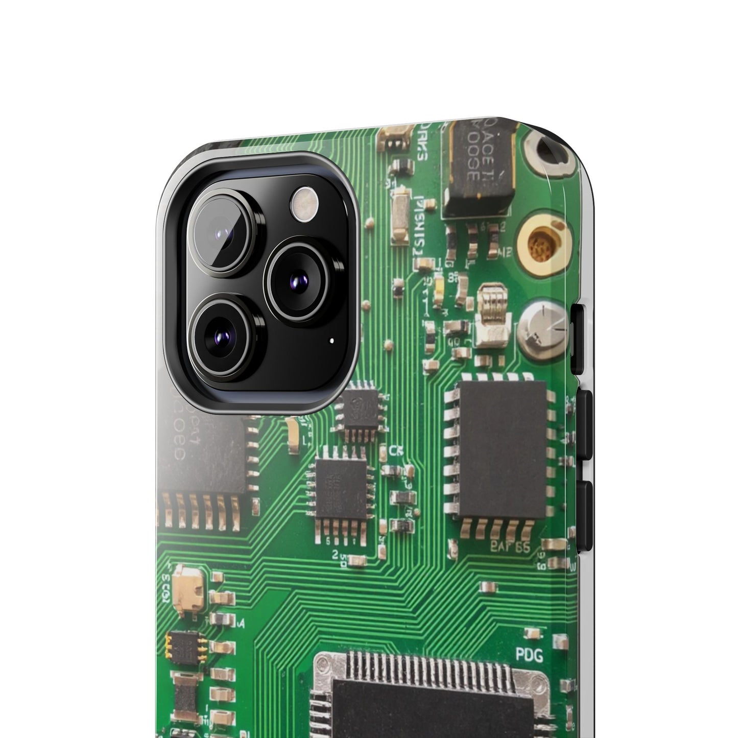 Circuit Board Tough Phone Case - Durable Tech Design
