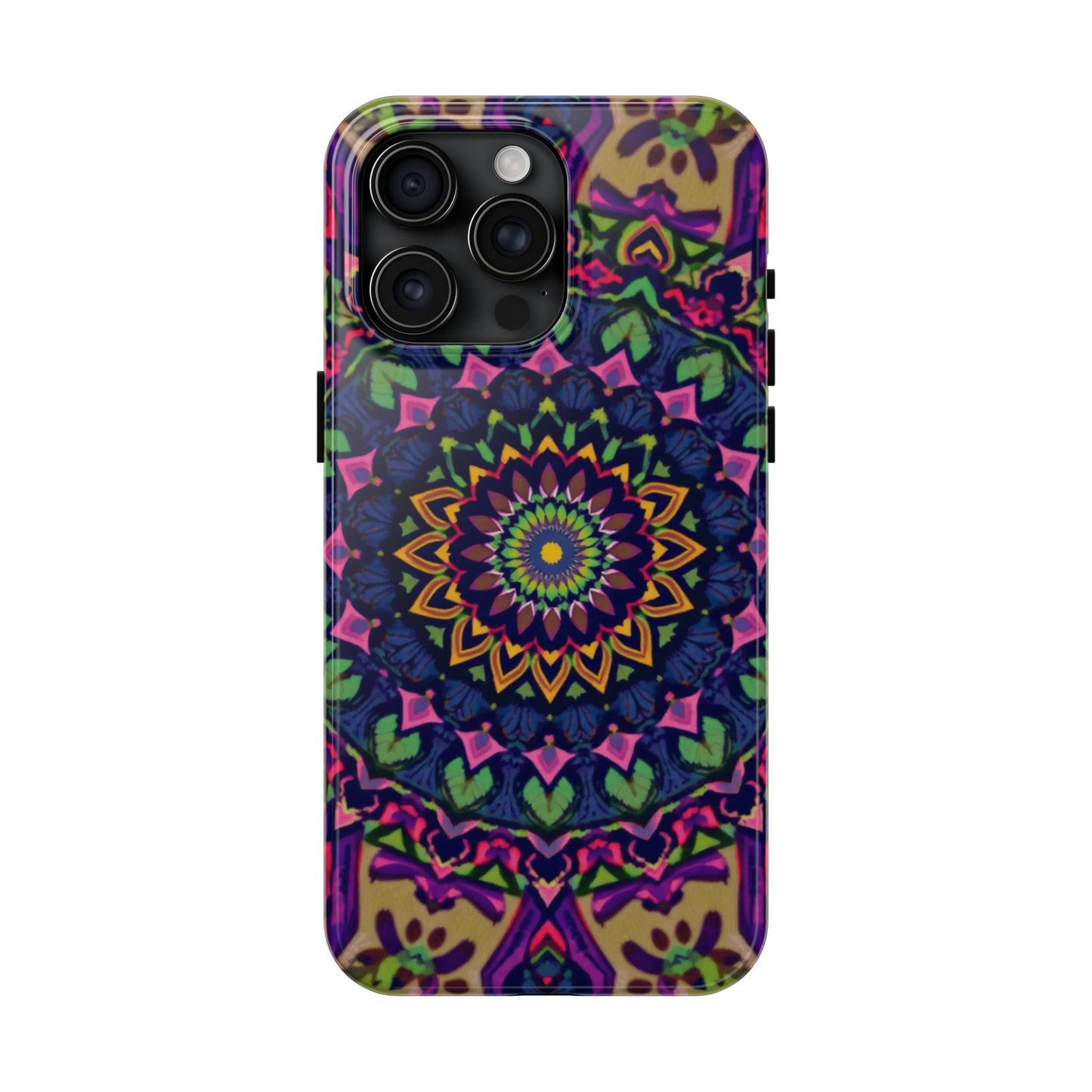 Vibrant Mandala Tough Phone Case - Colorful, Purple Fusion, Durable Protection for Your Device - for iPhone