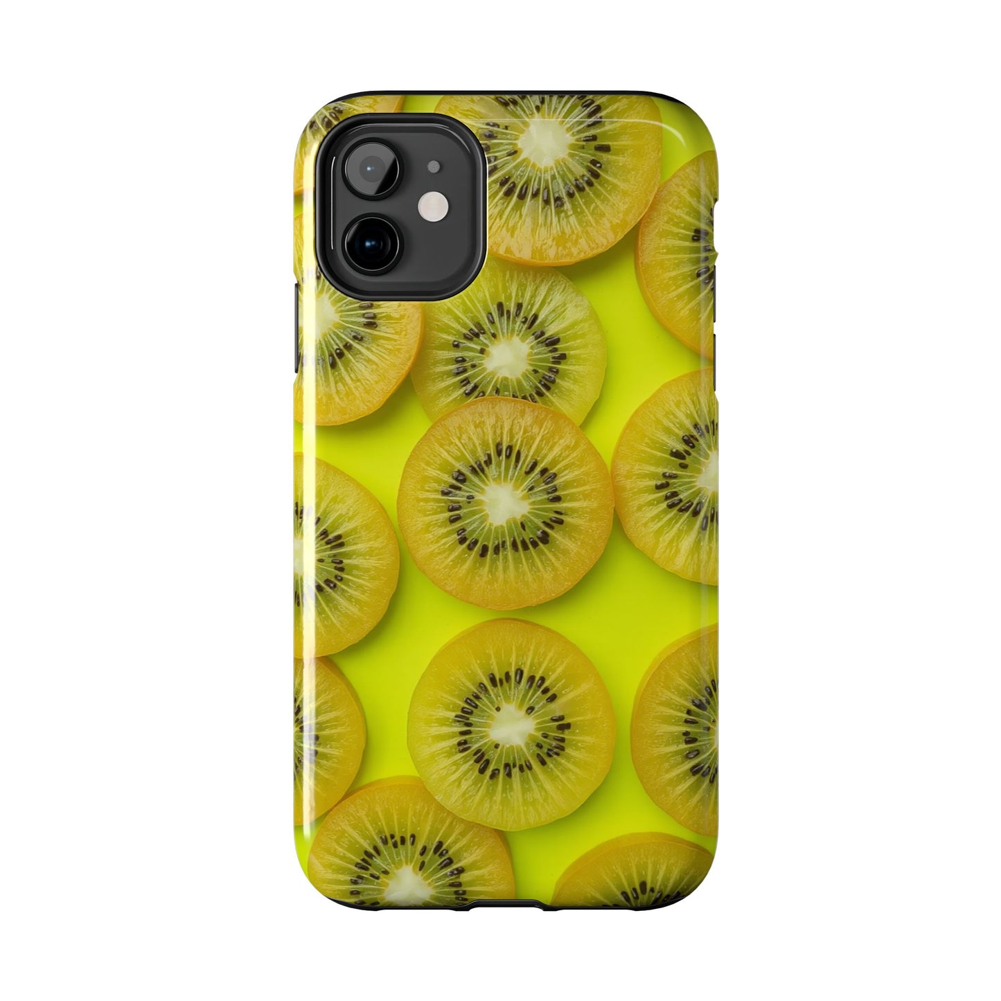 Vibrant Kiwi Tough Phone Case - Bright Yellow Design for Fruit Lovers