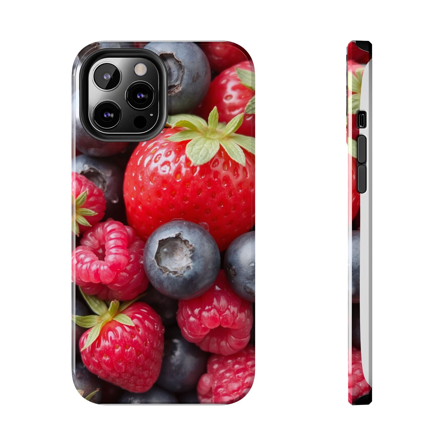 Fruit-Themed Tough Phone Case - Berry Burst Design