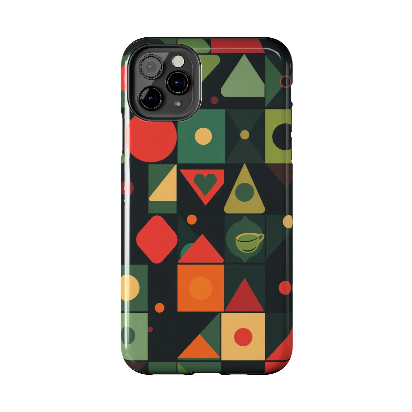Vibrant Geometric Tough Phone Cases – Stylish Protection for Trendsetters - for iPhone