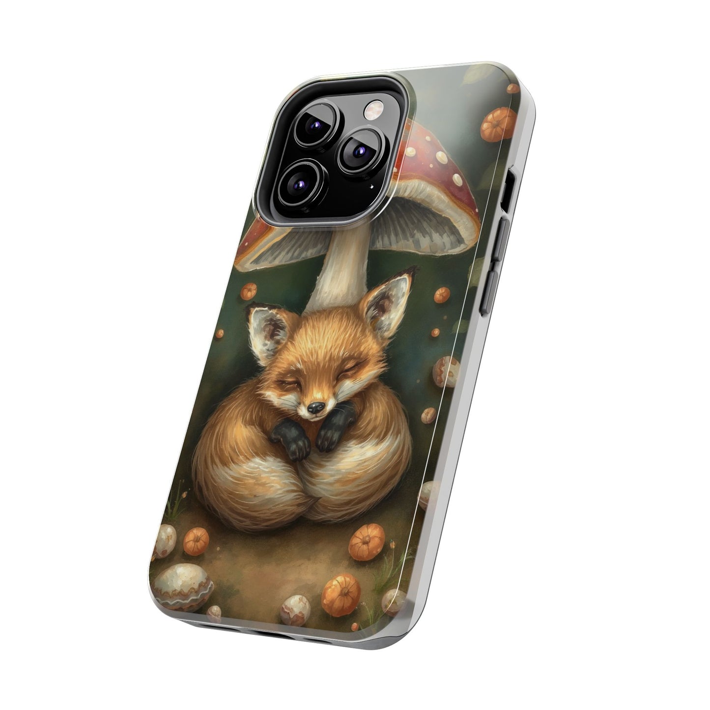 Cute Fox & Mushroom Phone Case - Tough Protective Cover