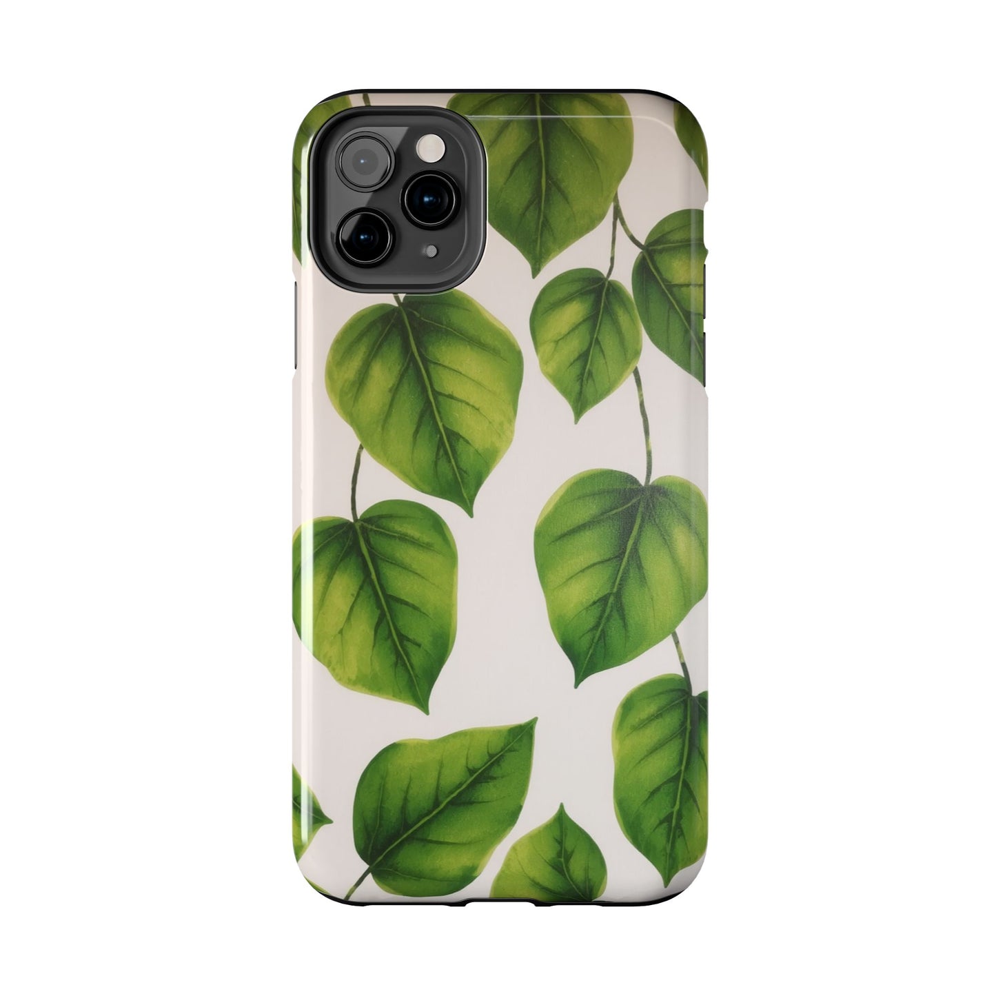 Tough Phone Cases with Green Leaf Design | Eco-Friendly Protection for Nature Lovers