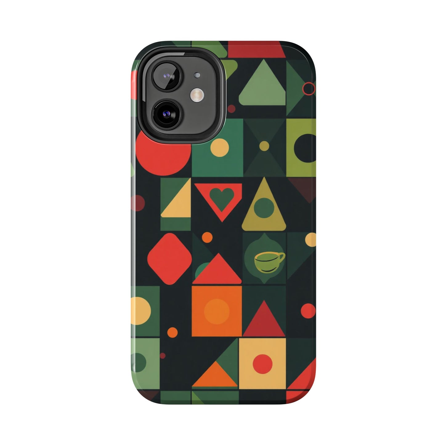 Vibrant Geometric Tough Phone Cases – Stylish Protection for Trendsetters - for iPhone