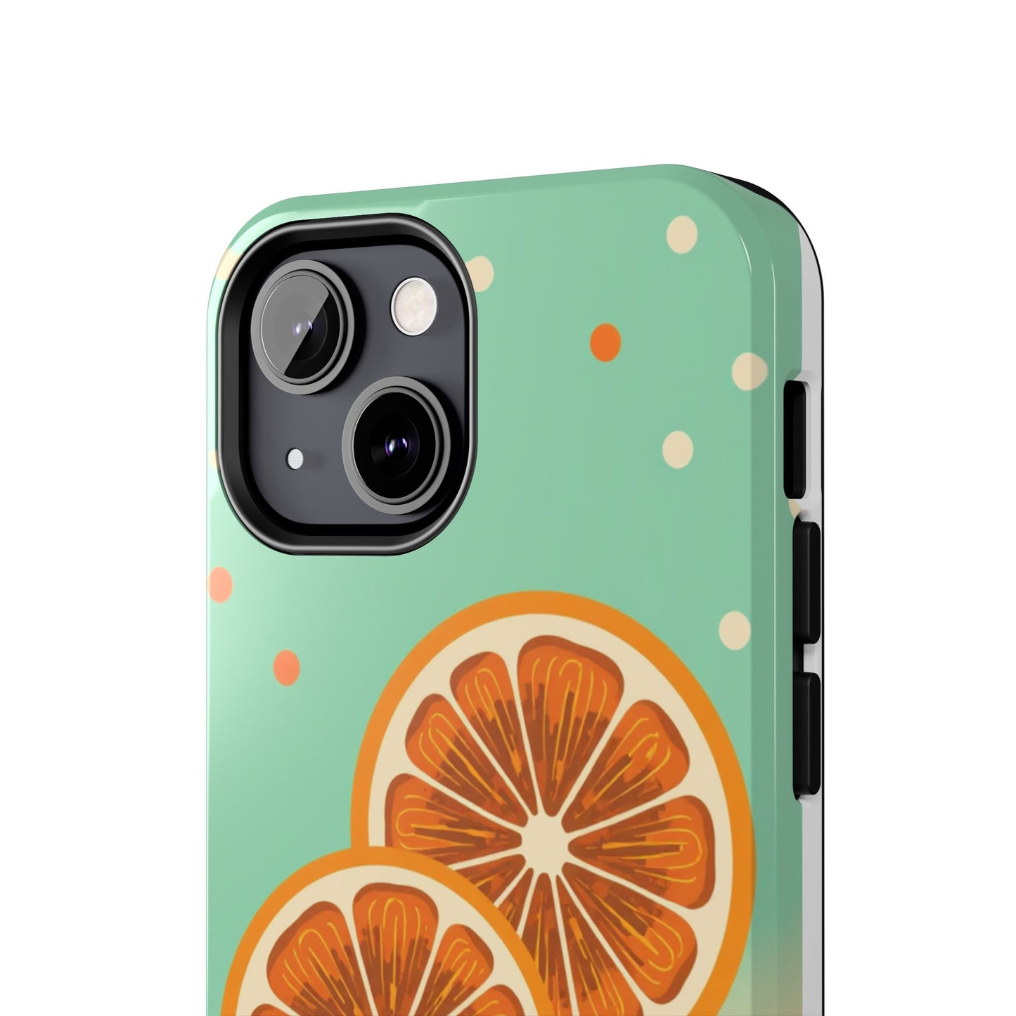 Citrus Vibe Tough Phone Case - Fun Orange Slice Design