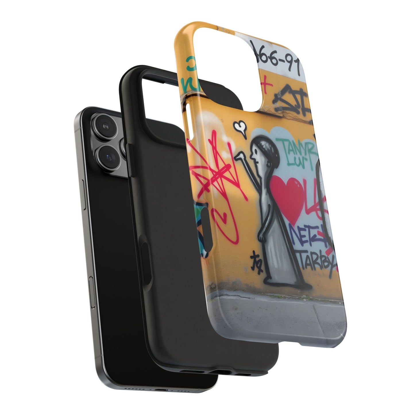 Urban Cupid Graffiti Tough Phone Case - Durable Protection with Street Art Vibe - for iPhone