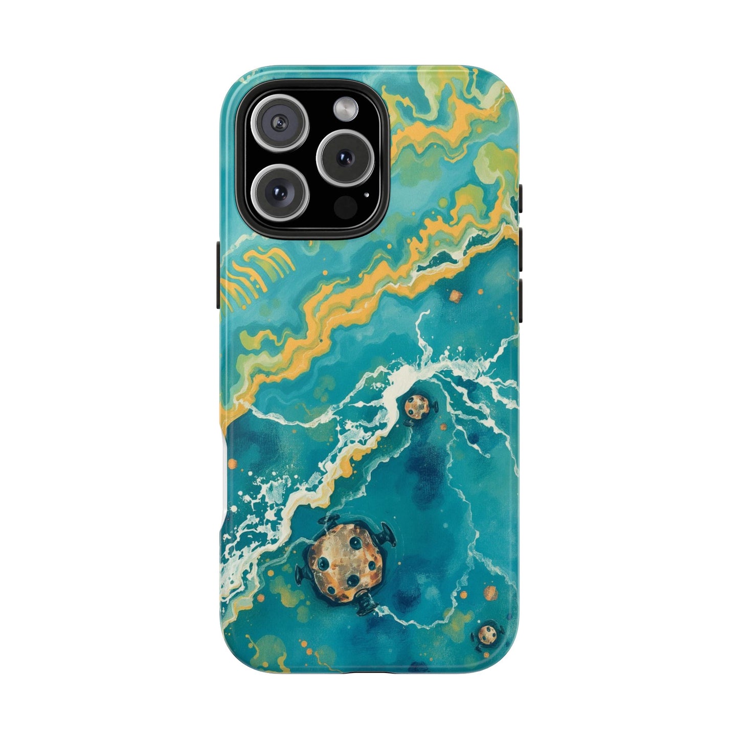Ocean Wave Tough Phone Case – Durable Protection with Abstract Art Design