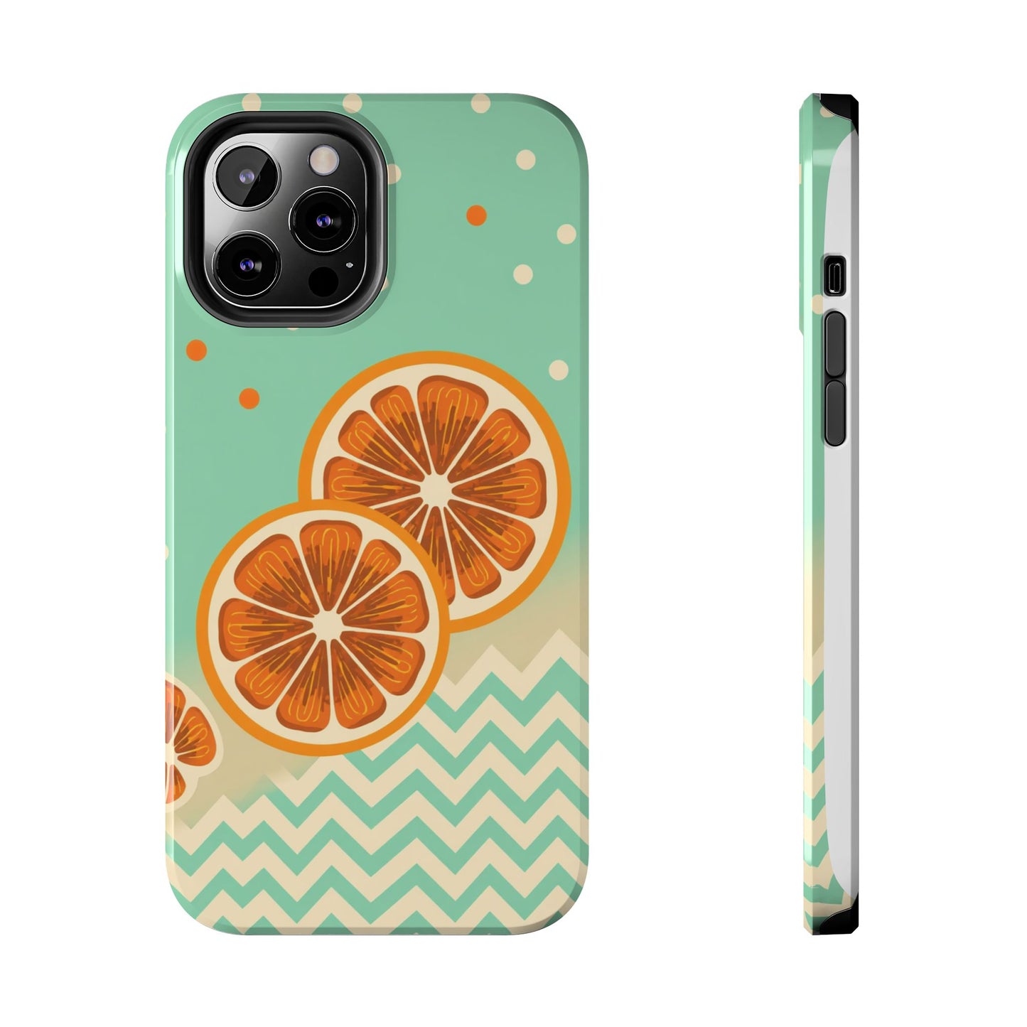 Citrus Vibe Tough Phone Case - Fun Orange Slice Design