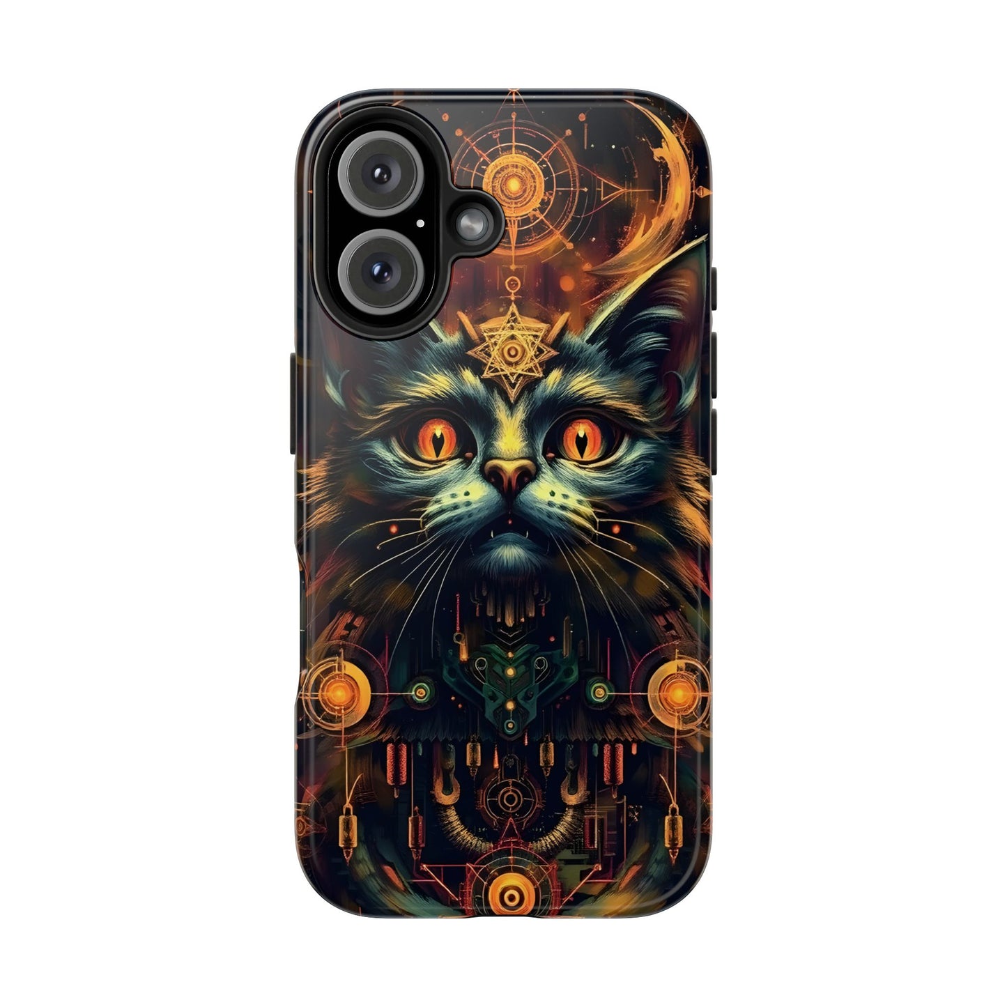 Mystical Cat Queen Tough Phone Case – Unique Protection for Cat Lovers - for iPhone