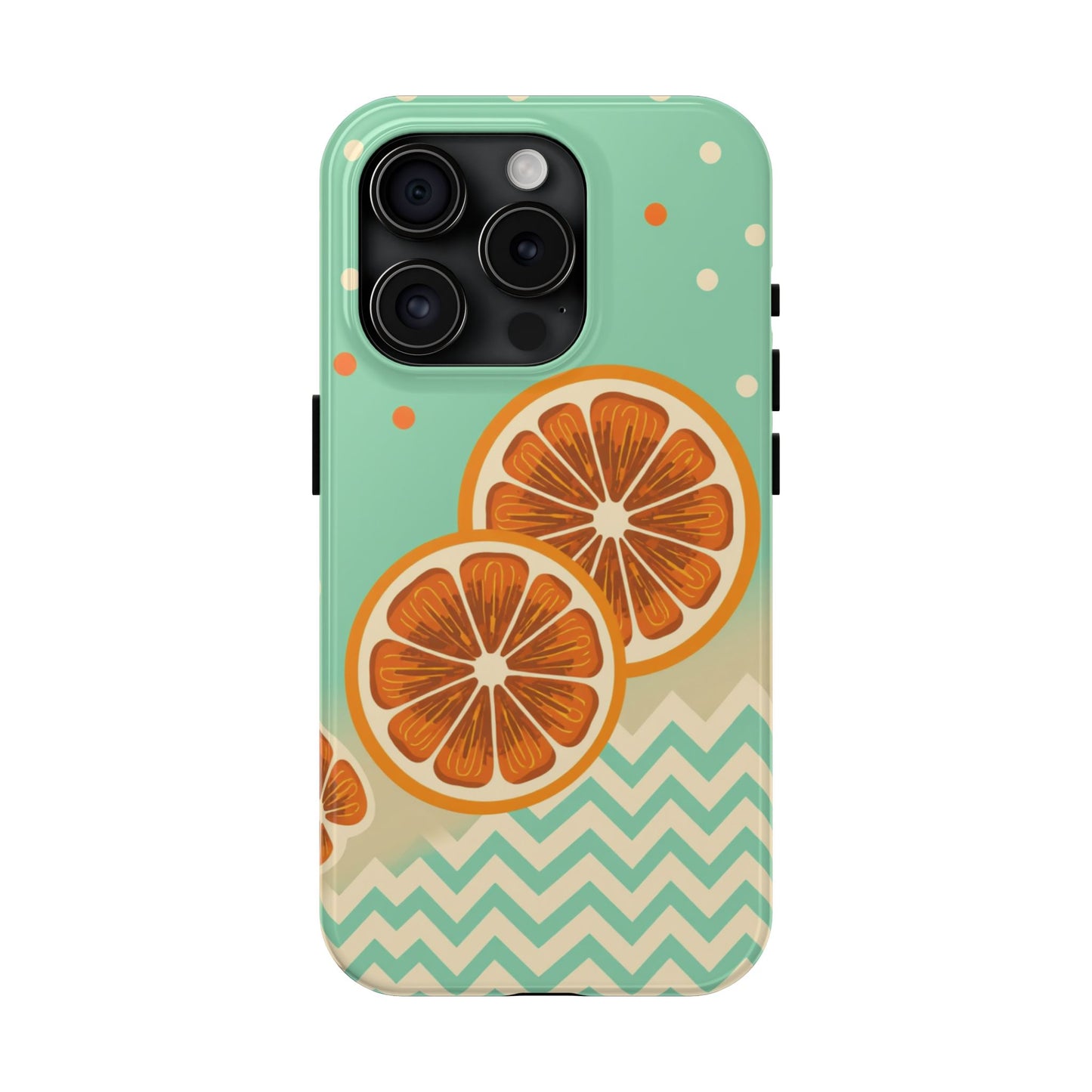 Citrus Vibe Tough Phone Case - Fun Orange Slice Design