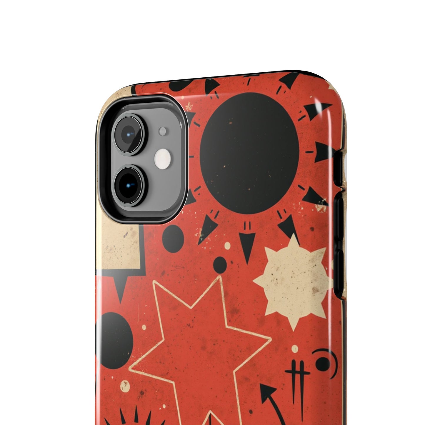 Retro Bold Tough Phone Case - Unique Geometric Design - for iPhone
