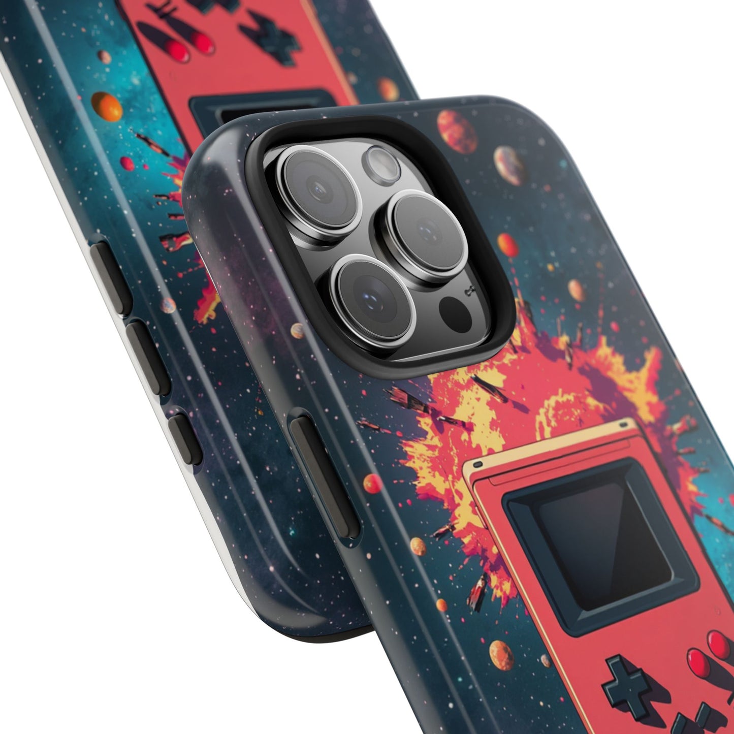 Retro Gaming Tough Phone Case - Space Adventure Design