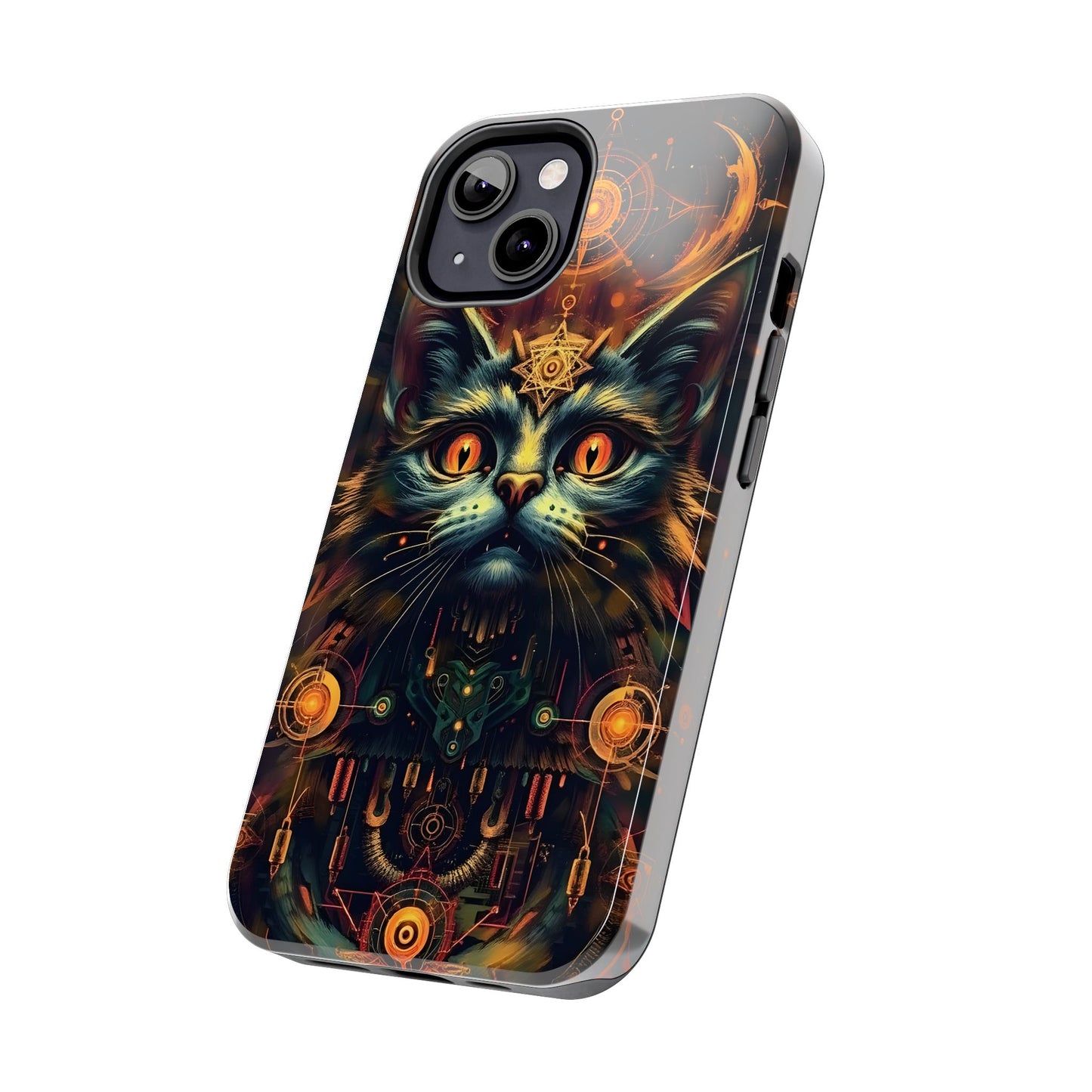 Mystical Cat Queen Tough Phone Case – Unique Protection for Cat Lovers - for iPhone