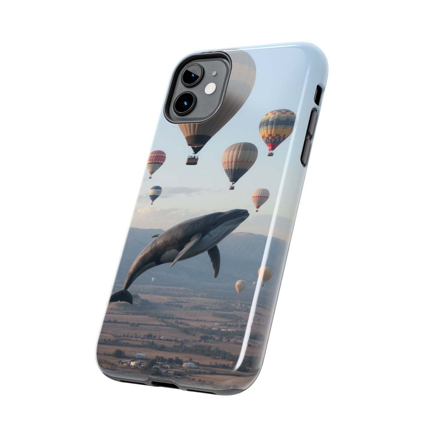 Whale Hot Air Balloon Tough Phone Case - Adventure & Nature Lovers