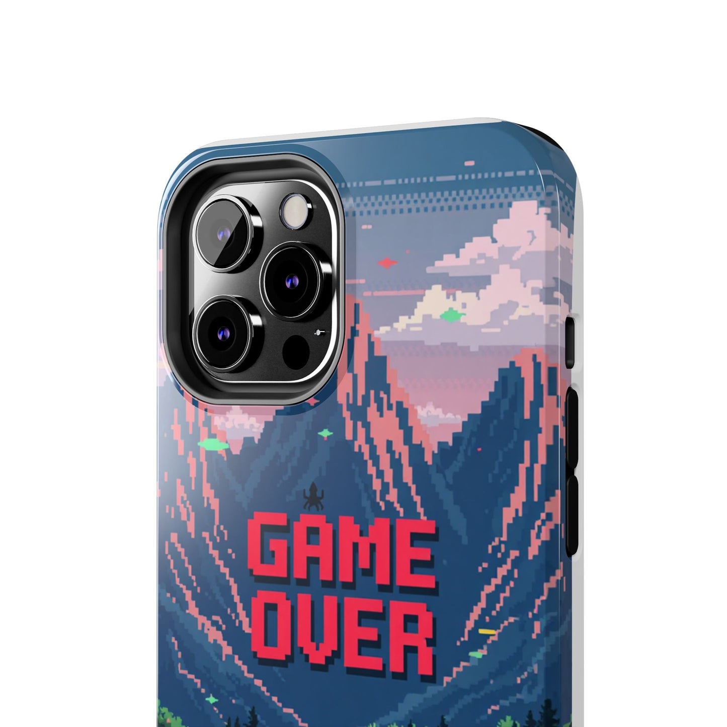 Pixel Art Tough Phone Case - 'Game Over' Design for Gamers