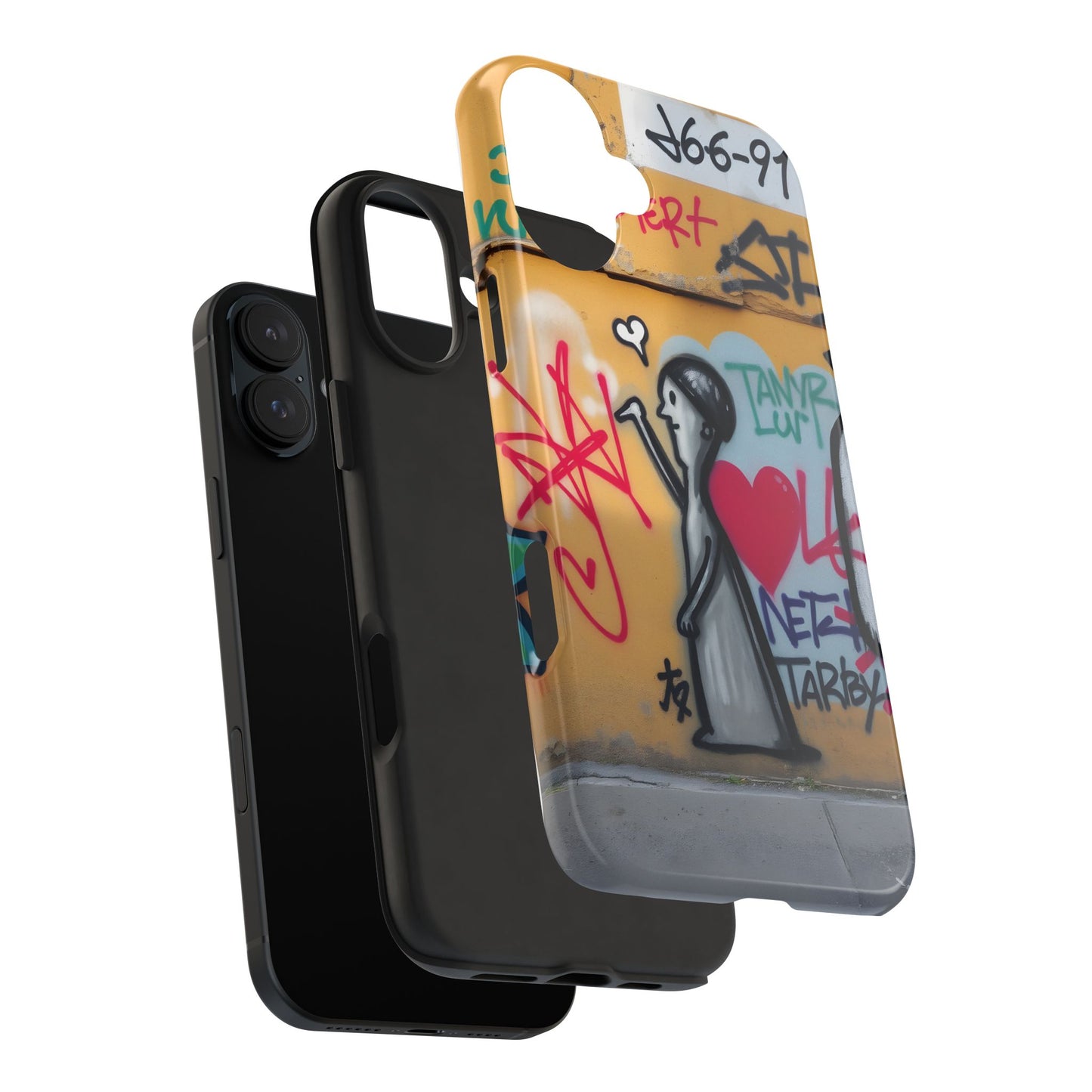Urban Cupid Graffiti Tough Phone Case - Durable Protection with Street Art Vibe - for iPhone