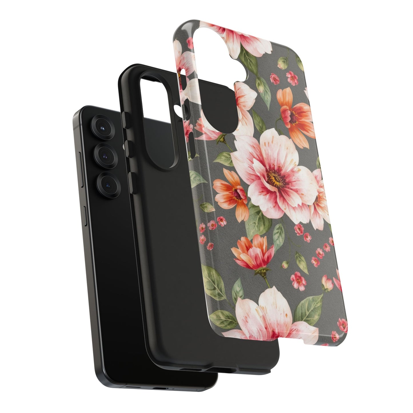 Floral Pink Tough Phone Case - Stylish & Durable Floral Design - for iPhone