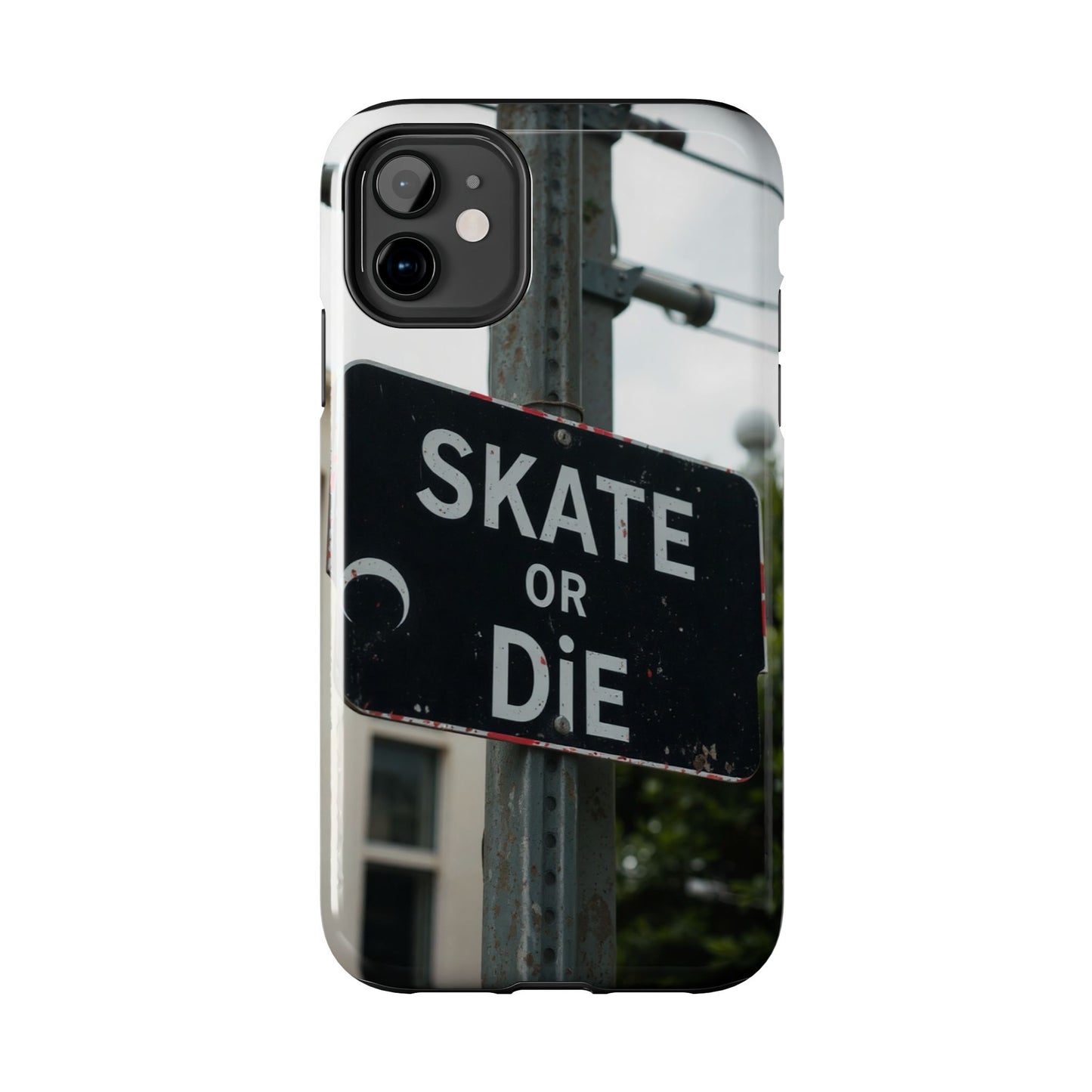Black Sign Skate or Die Design - Tough Phone Case for iPhone